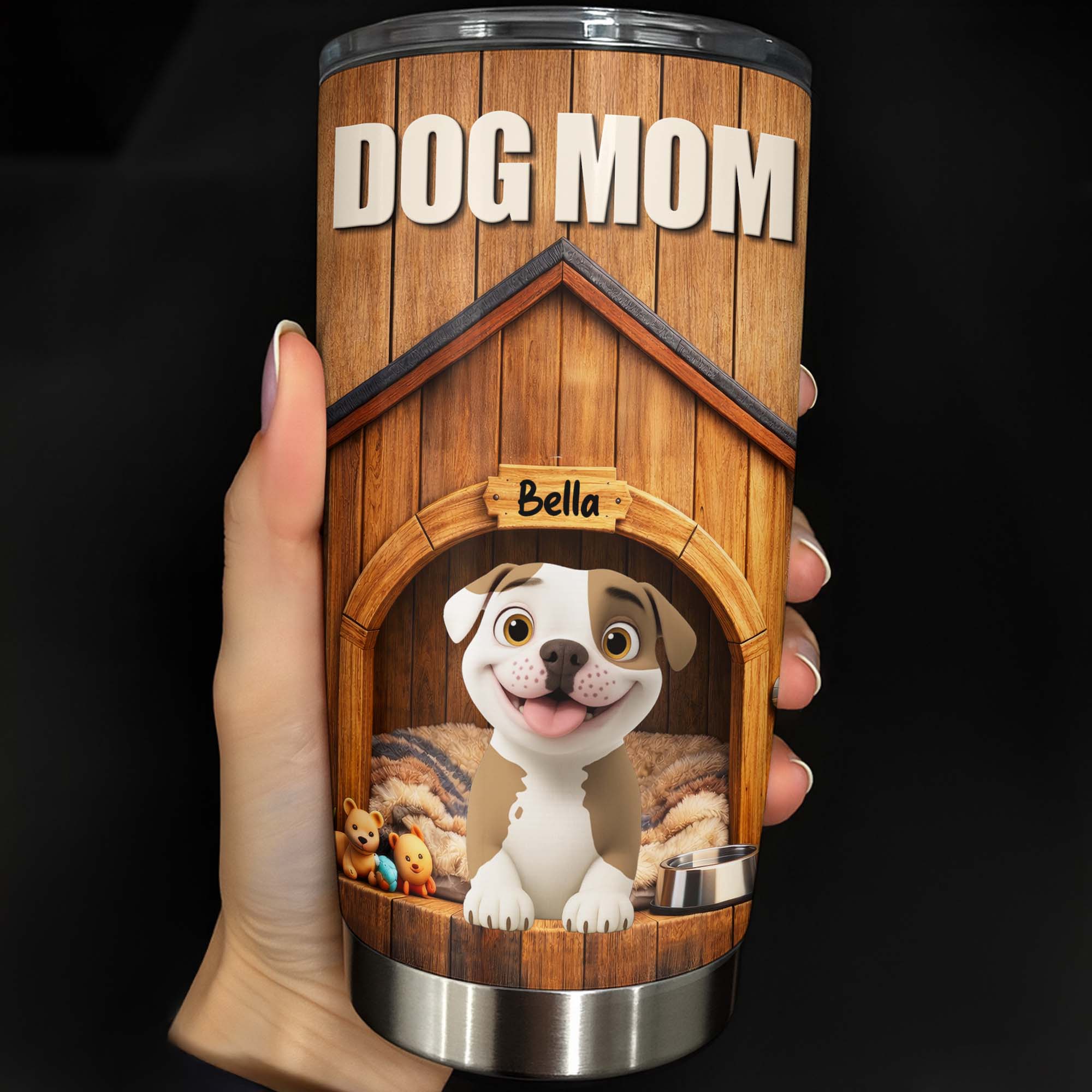 Personalized Dog Mom Dog House And Puppy Design Tumbler Gifts For Dog Lovers Personalized Dog Mom Dog House And Puppy Design Tumbler Gifts For Dog Lovers - Image 1