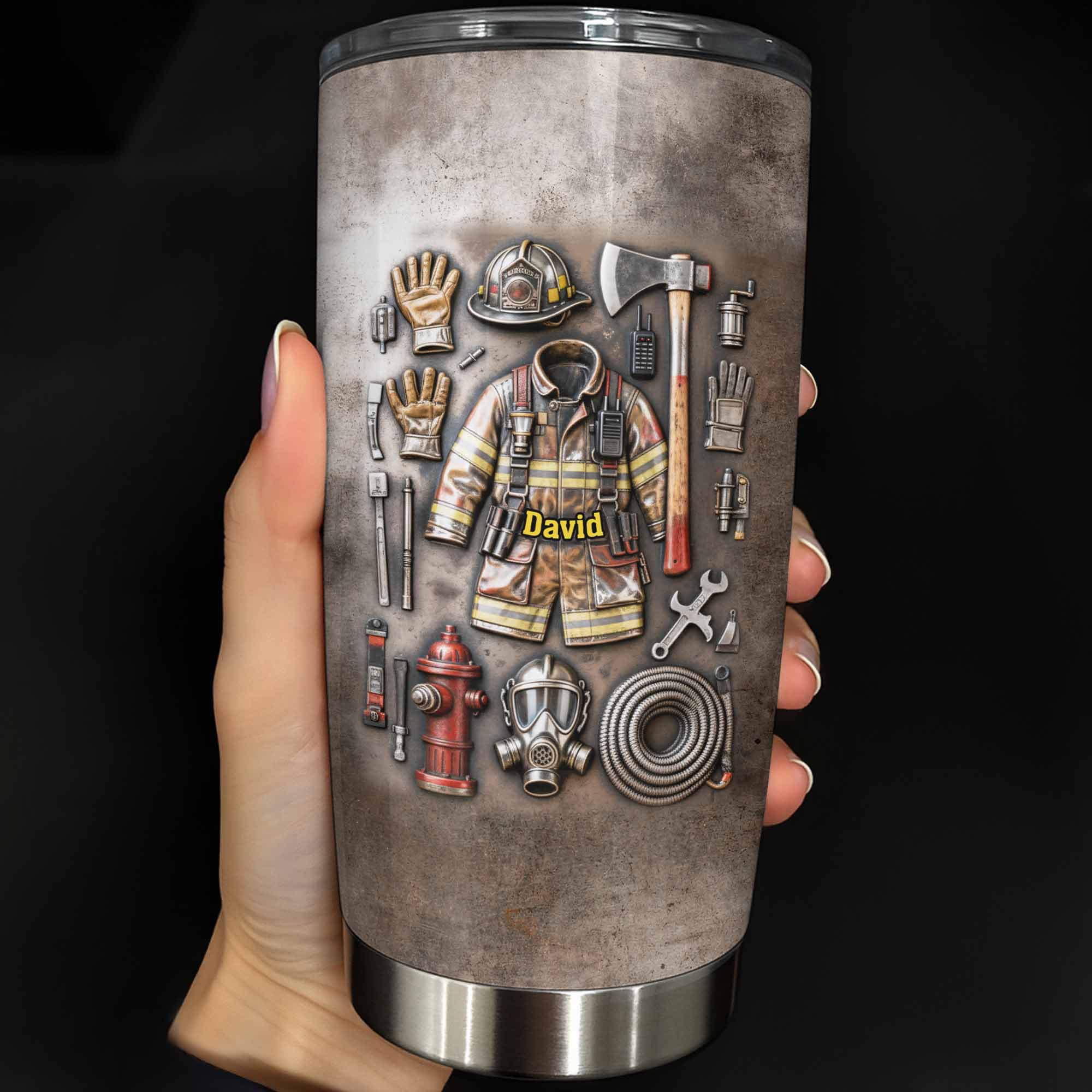 Personalized To My Hero Thank You Firefighter Gear Design Tumbler Gifts For Fireman Personalized To My Hero Thank You Firefighter Gear Design Tumbler Gifts For Fireman - Image 1