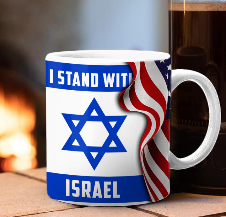 American And Israeli Flag Together Mug I Stand With Israel Mug Anti Palestine