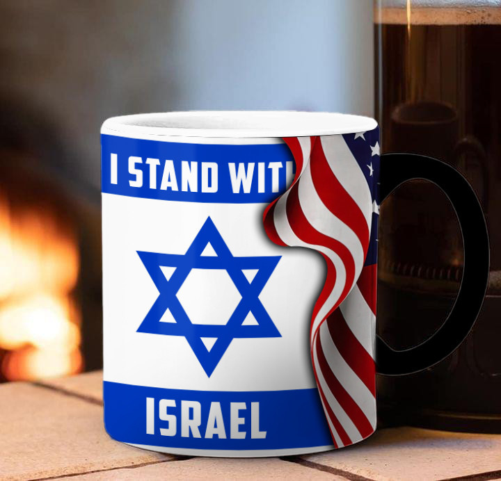 American And Israeli Flag Together Mug I Stand With Israel Mug Anti Palestine - Image 2