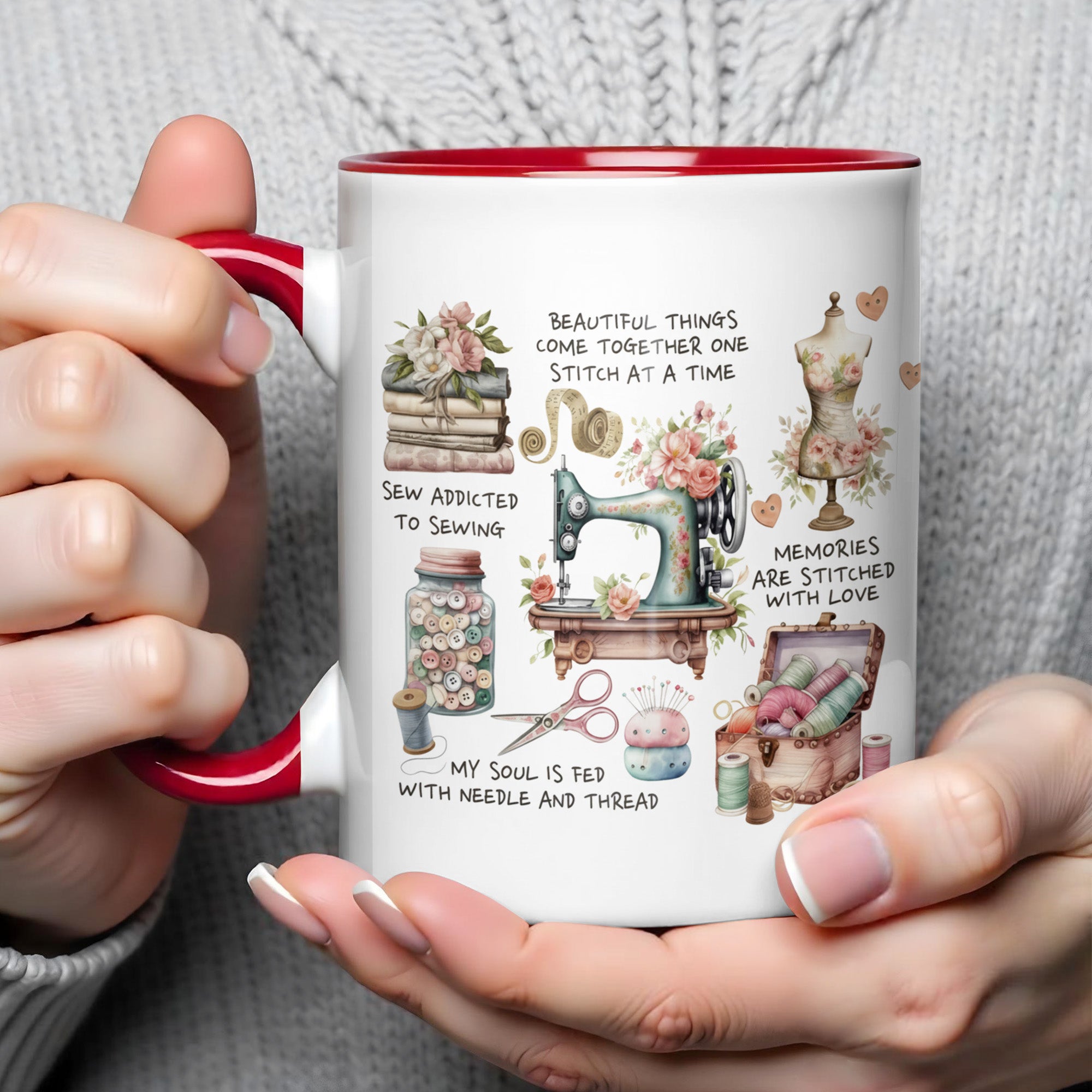 Beautiful Things Come Together Accent Mug Gifts Ideas For Sewing Lovers - Image 5