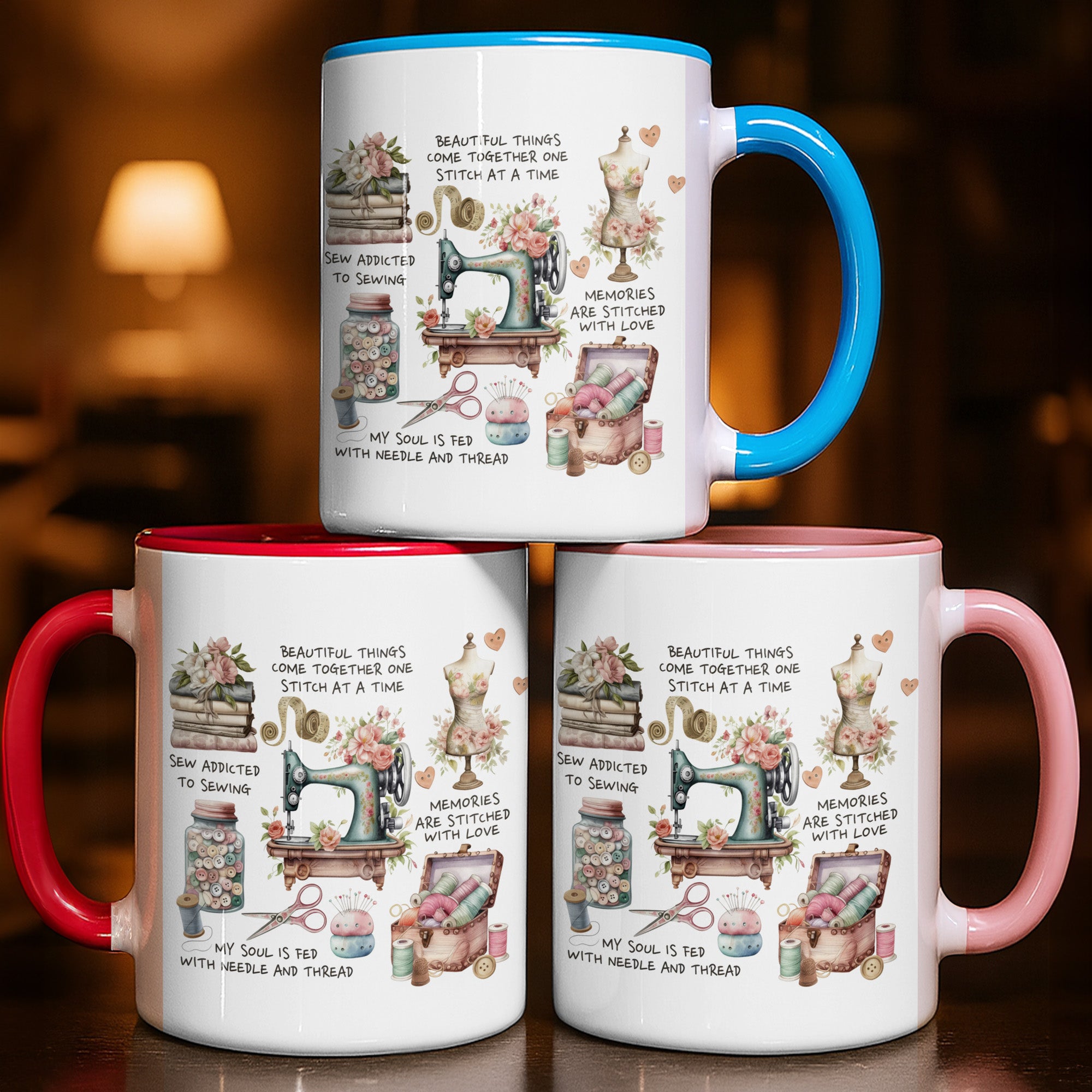 Beautiful Things Come Together Accent Mug Gifts Ideas For Sewing Lovers - Image 3