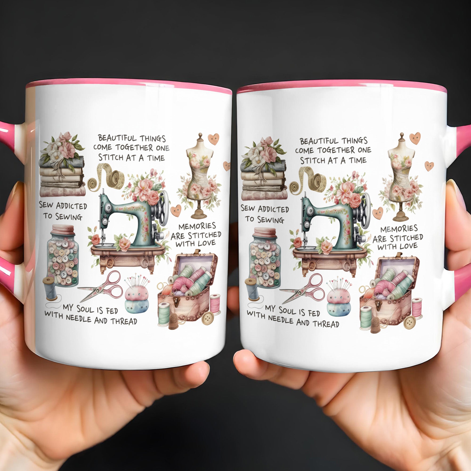 Beautiful Things Come Together Accent Mug Gifts Ideas For Sewing Lovers - Image 4