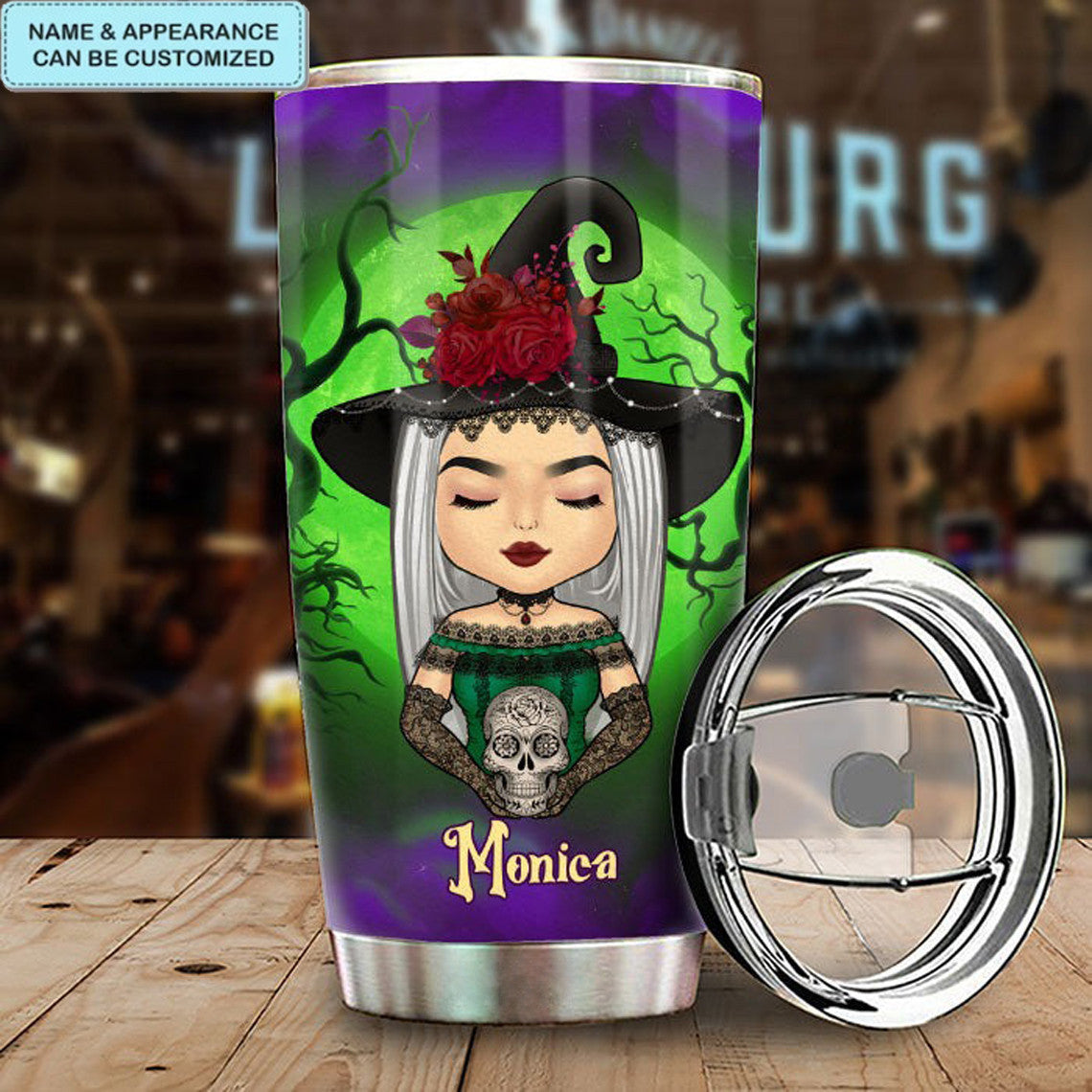 Custom Some Girls Are Just Born With The Magic Tumbler Halloween Tumbler Cups Gifts For Him Her - Image 3