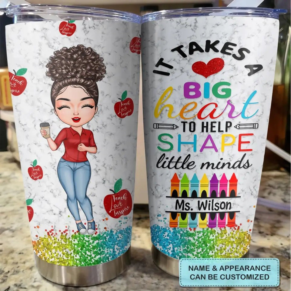 Custom Teach Love Inspire Tumbler Cute Teacher Tumbler Birthday Gift For Teacher From Student