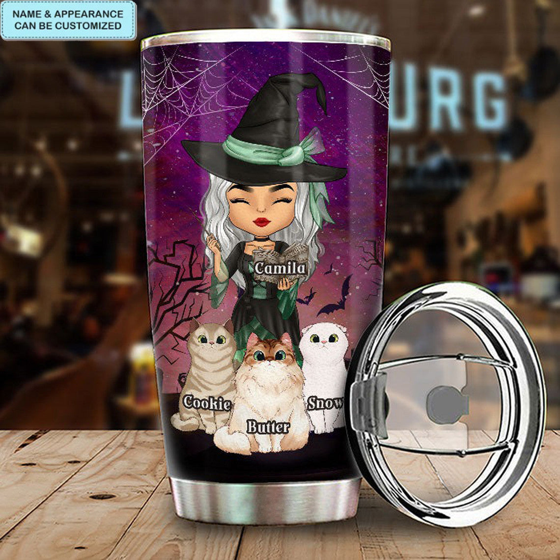 Custom This Wicked Witch Loves Her Little Meowsters Tumbler Halloween Ideas Witch Tumbler - Image 2