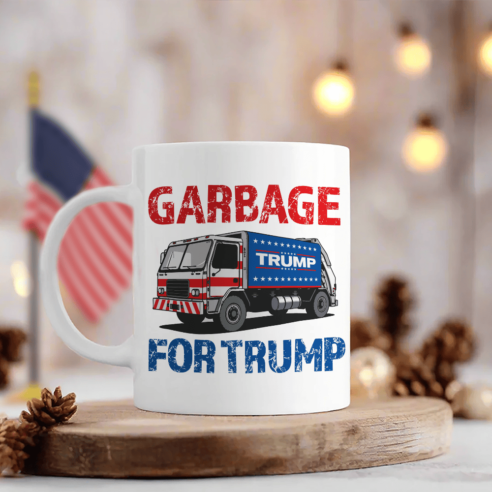 Garbage For Trump 2024 Mug Dark MAGA Patriotic Mug Gifts For Trump Lovers