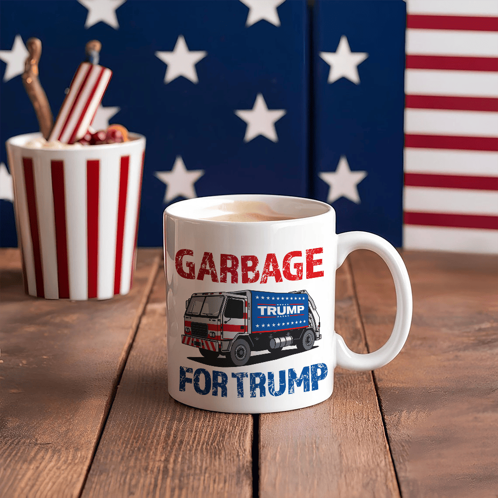 Garbage For Trump 2024 Mug Dark MAGA Patriotic Mug Gifts For Trump Lovers - Image 4