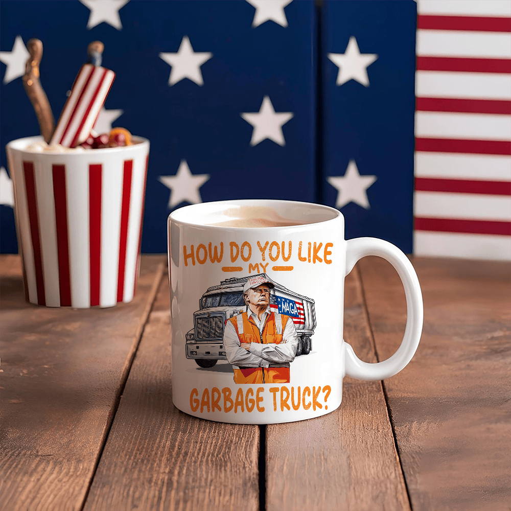How Do You Like Garbage Truck Trump 47 Mug Patriotic Mug MAGA Mug Gifts For Trump Lovers - Image 4