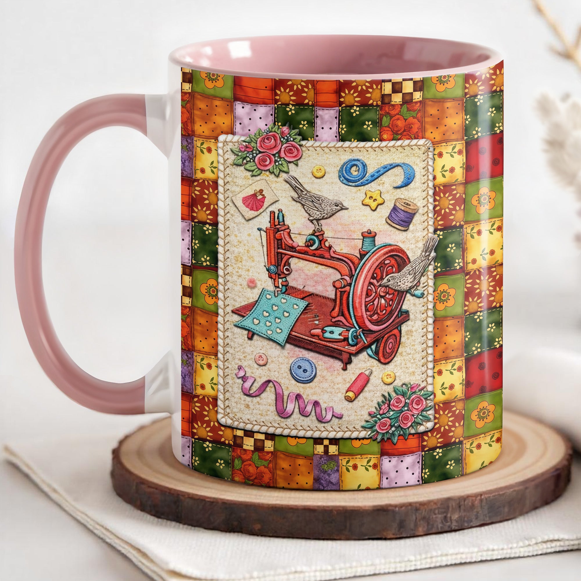 I Don't Hoard Fabric I Just Shop Faster Than I Quilt Accent Mug Funny Sewer Gifts - Image 3