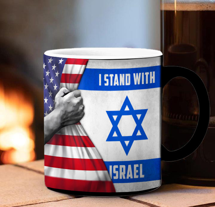 I Stand With Israel Mug American And Israeli Flag Mug Support We Stand With Israel