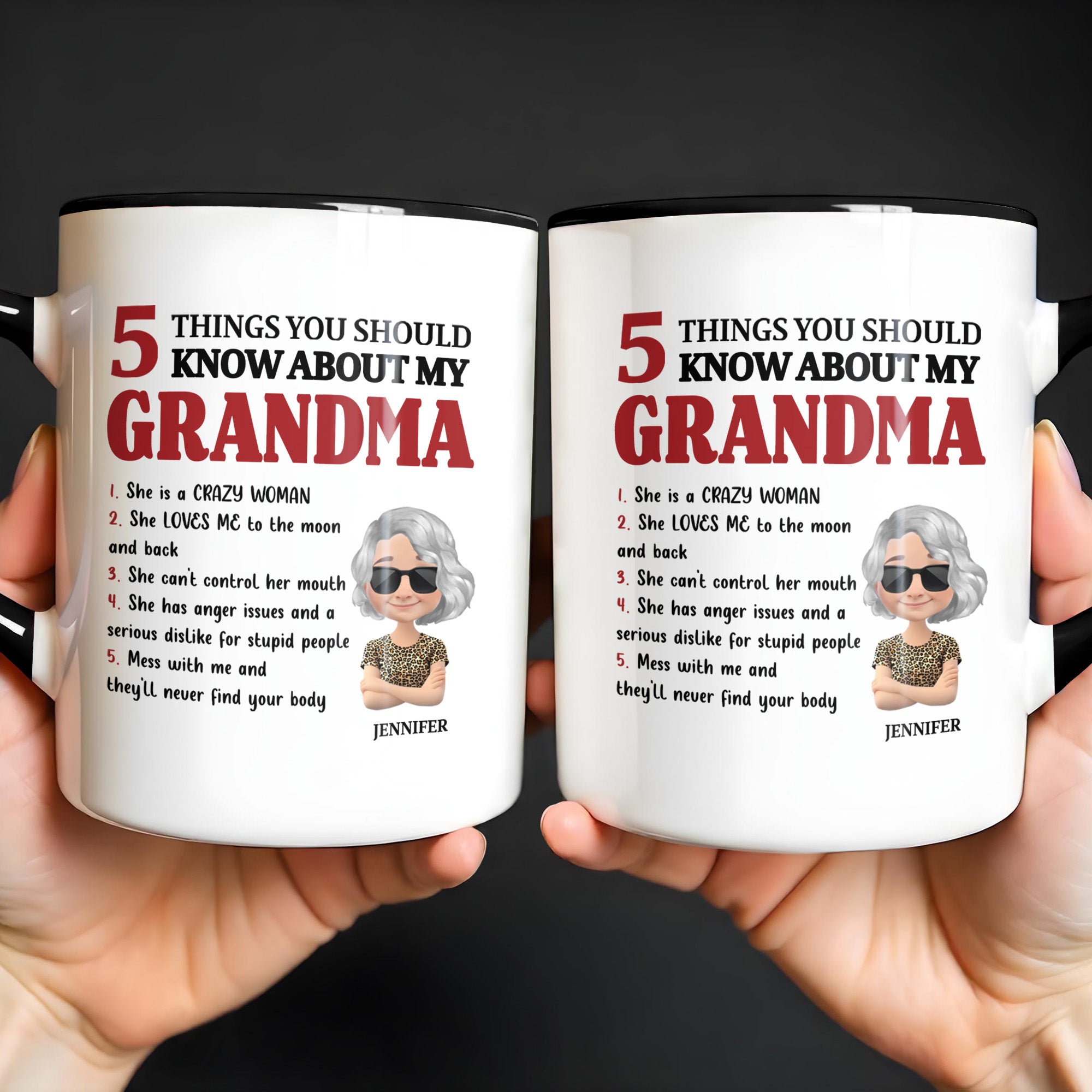 Personalized 5 Things You Should Know About My Grandma Accent Mug Best Gifts For Nana - Image 4