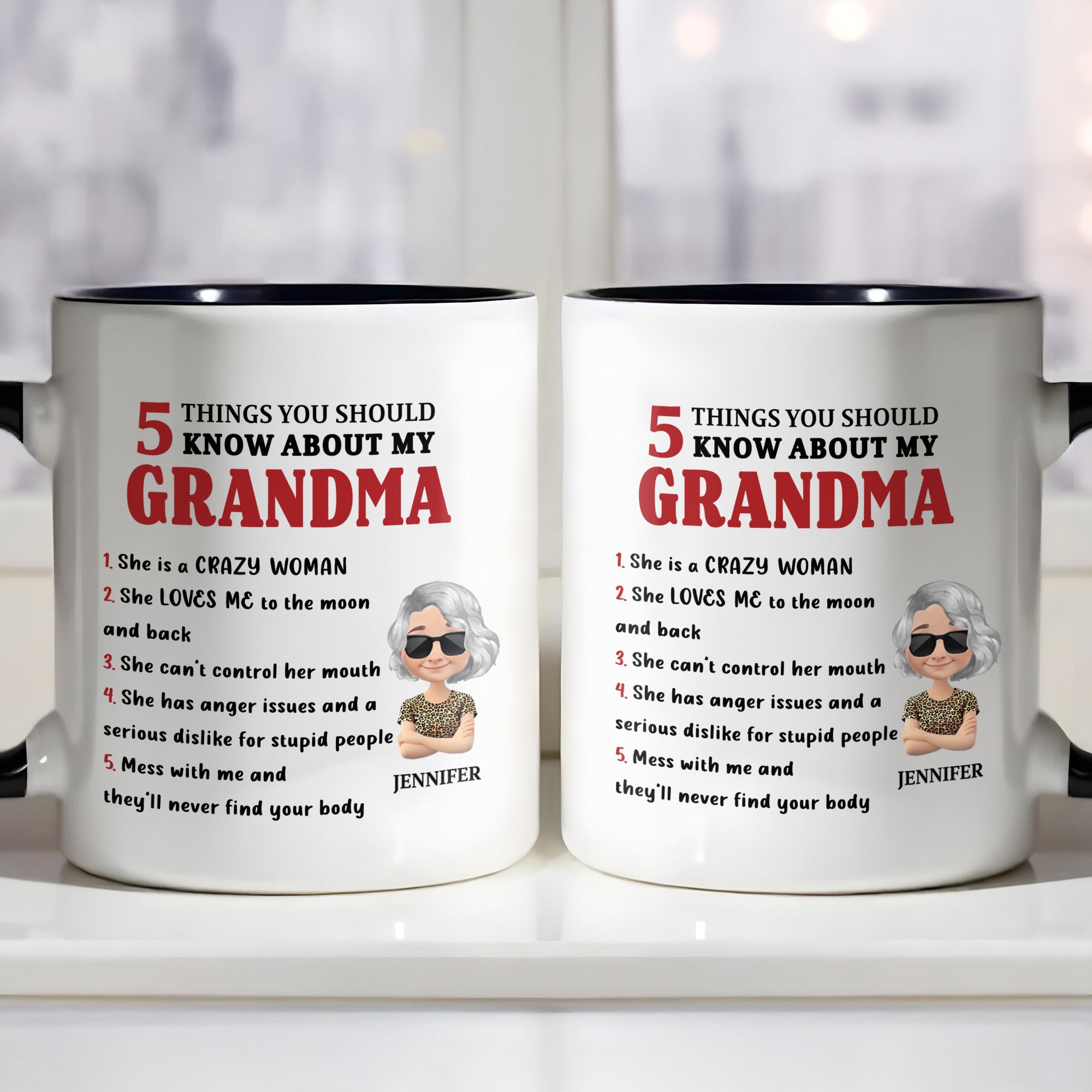 Personalized 5 Things You Should Know About My Grandma Accent Mug Gifts For Nana - Image 5