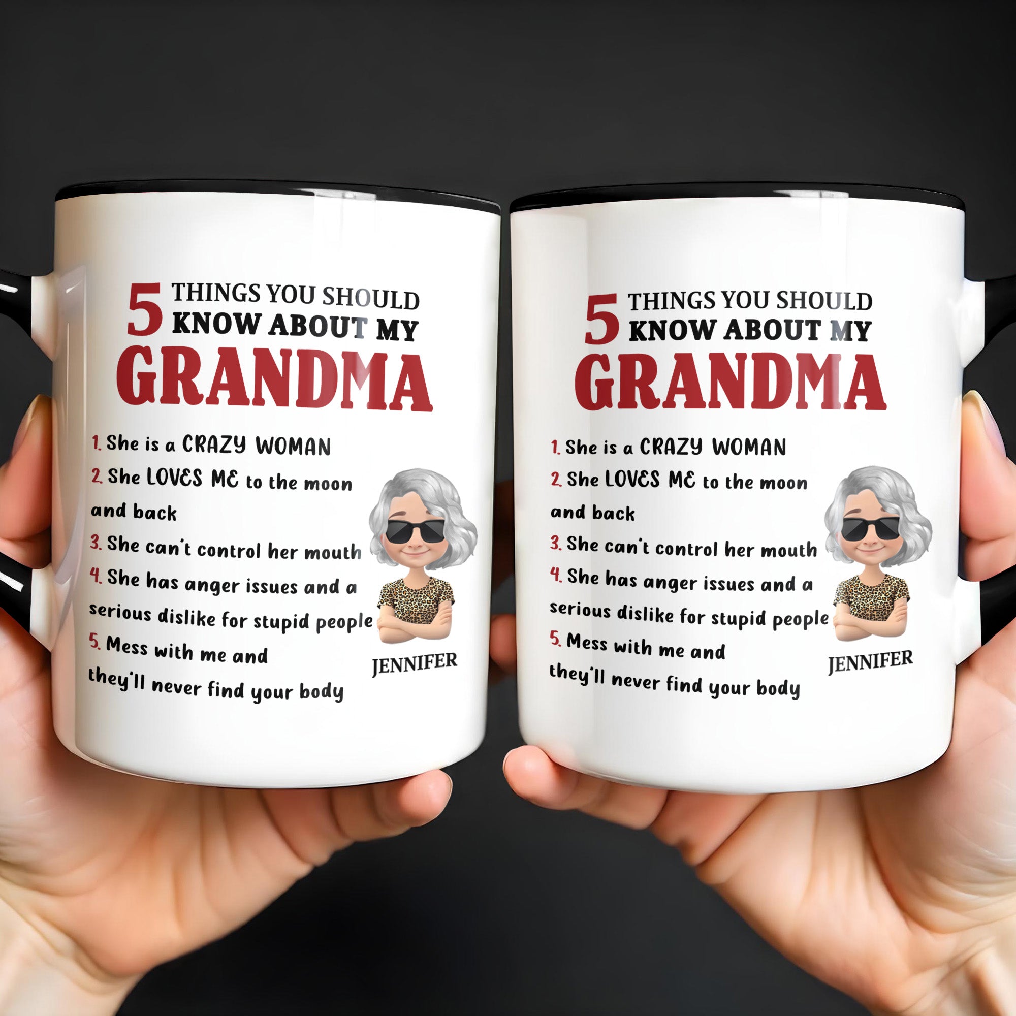 Personalized 5 Things You Should Know About My Grandma Accent Mug Gifts For Nana - Image 4