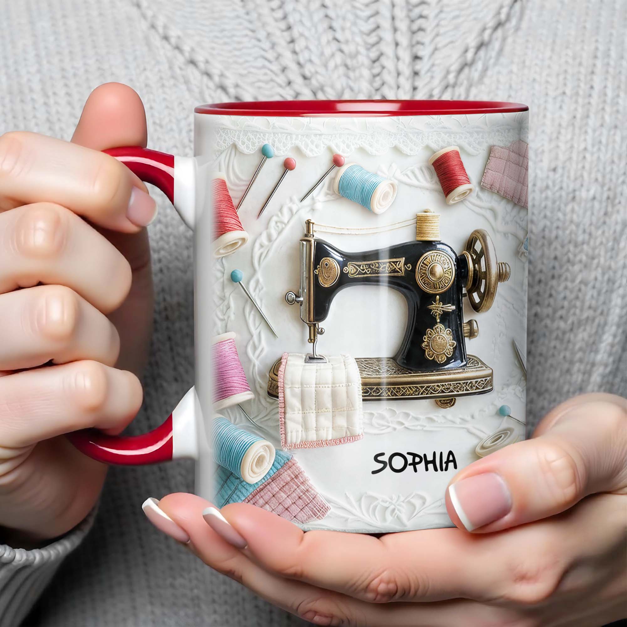 Personalized A Craft Moment Accent Mug Capture Sewing Art Coffee Cup Gift For Crafter - Image 5