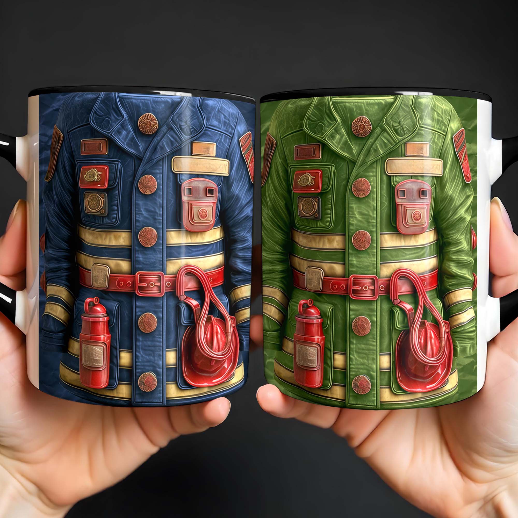 Personalized A Heroic Design For The Bravest Hearts Accent Mug Gifts For Firefighter - Image 3