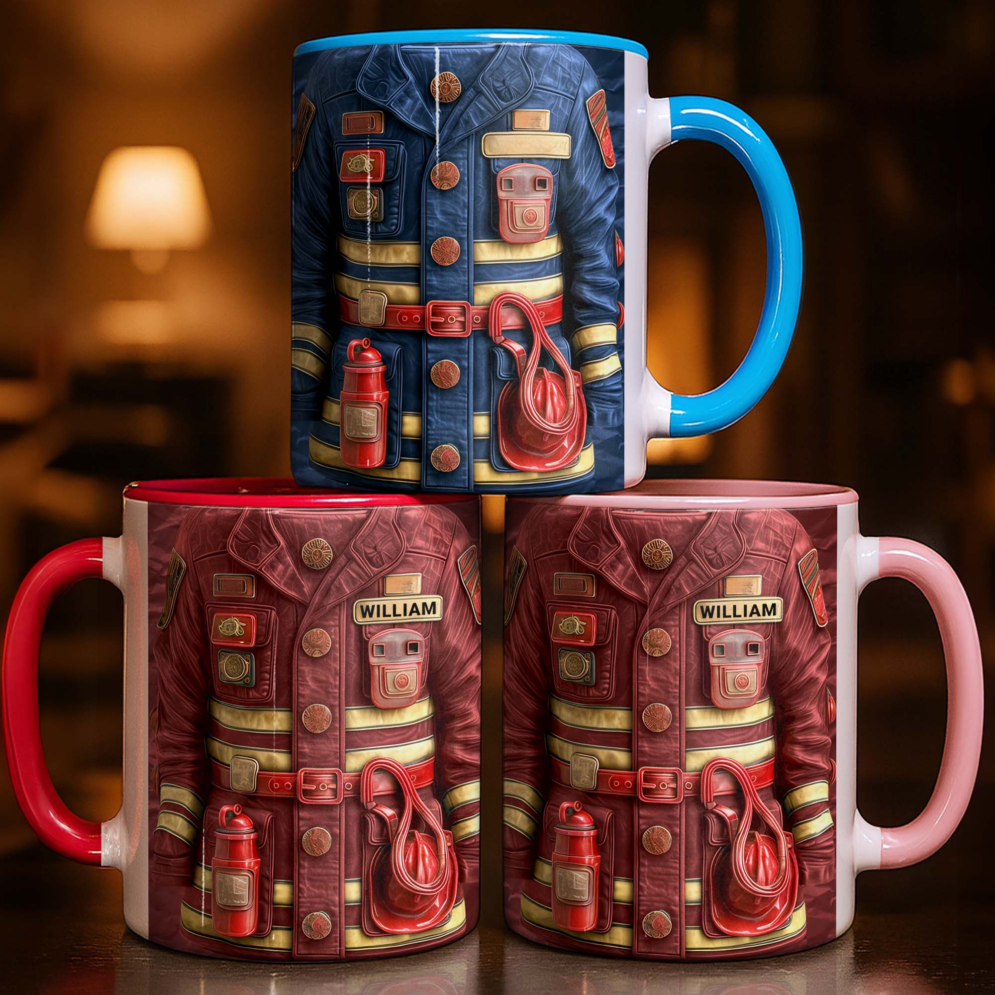 Personalized A Heroic Design For The Bravest Hearts Accent Mug Gifts For Firefighter - Image 2
