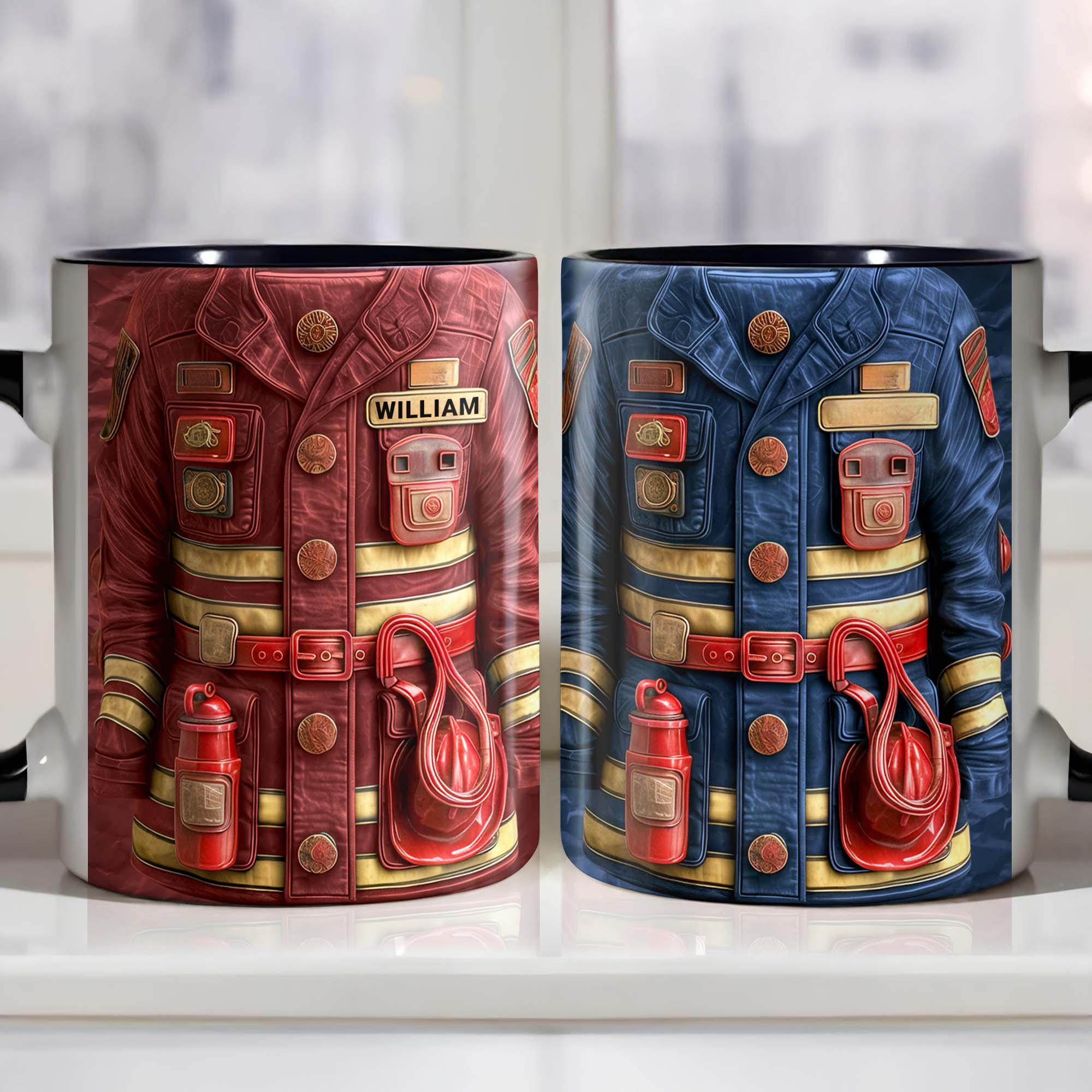 Personalized A Heroic Design For The Bravest Hearts Accent Mug Gifts For Firefighter