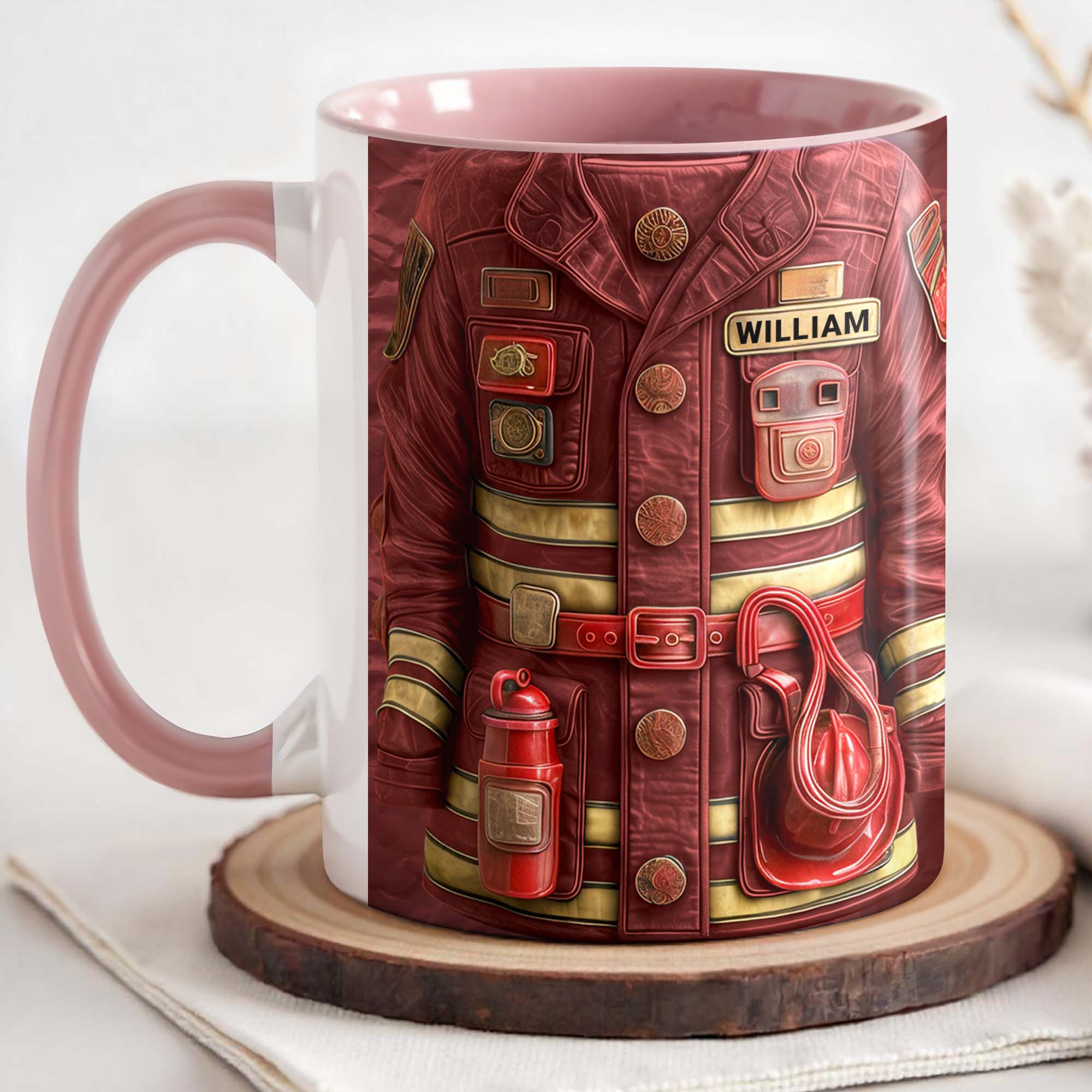 Personalized A Heroic Design For The Bravest Hearts Accent Mug Gifts For Firefighter - Image 4