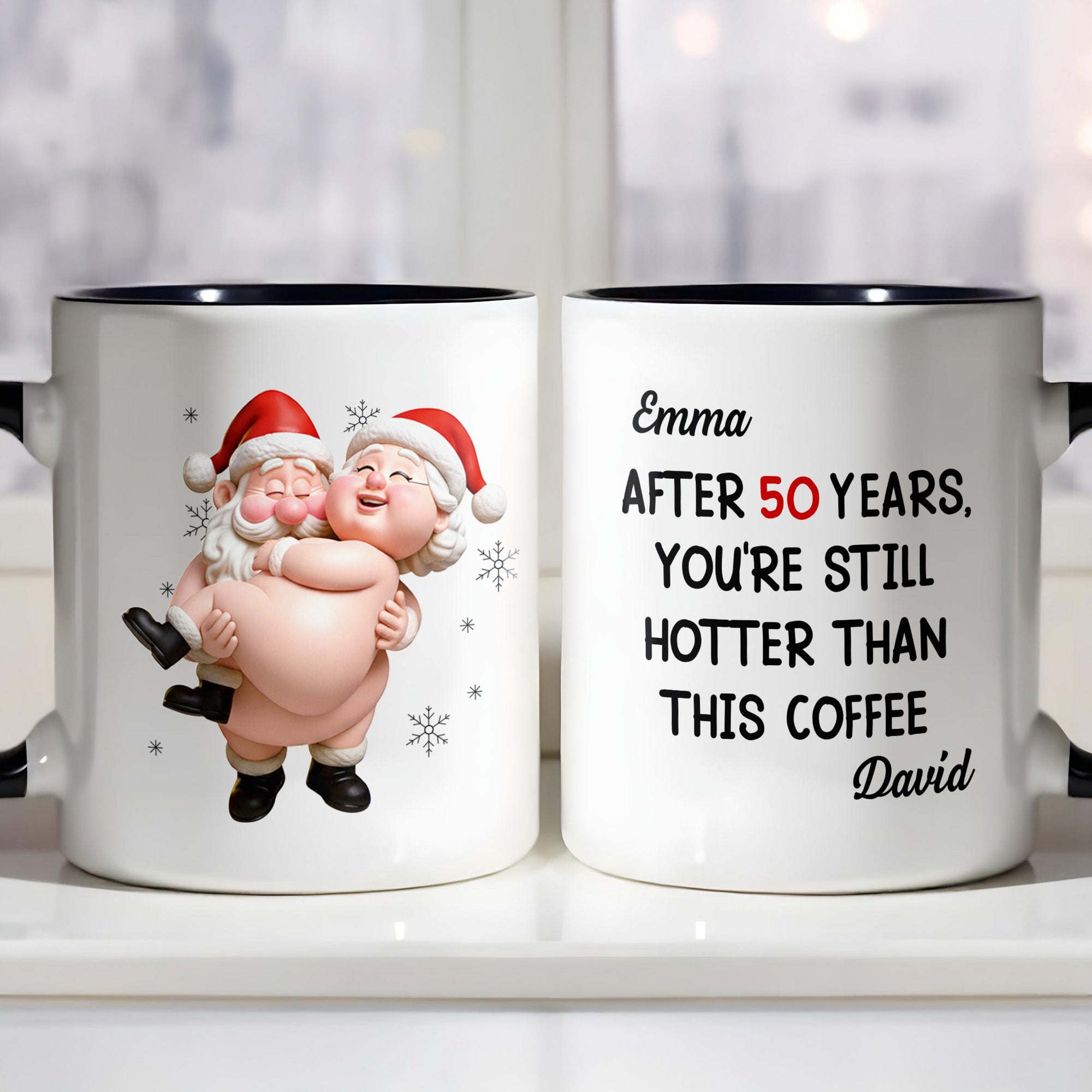 Personalized After 50 Years You're Still Hotter Than This Coffee Accent Mug Present For Couples