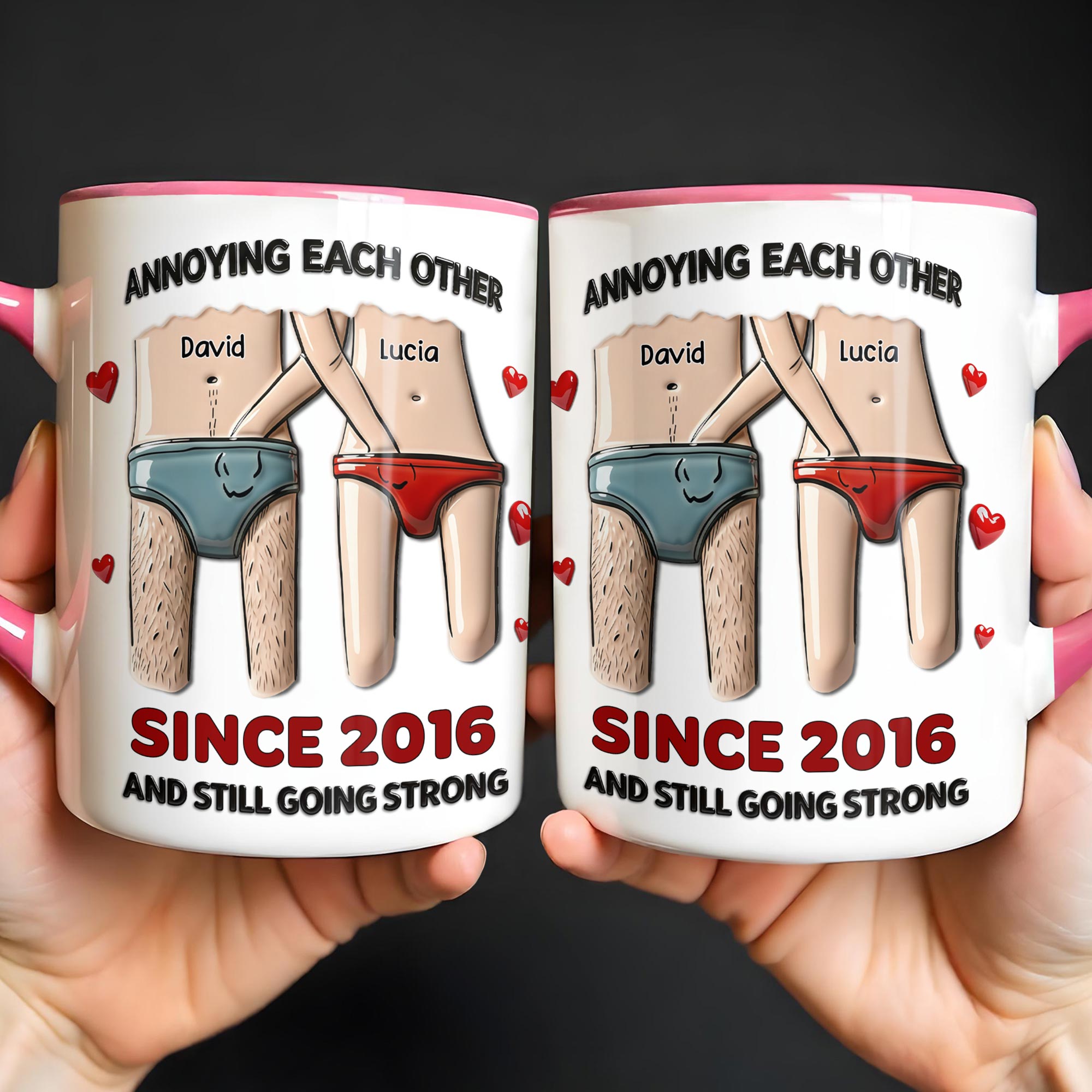 Personalized Annoying Each Other Since Accent Mug Funny Cartoon Couple Design Cup Gifts - Image 7