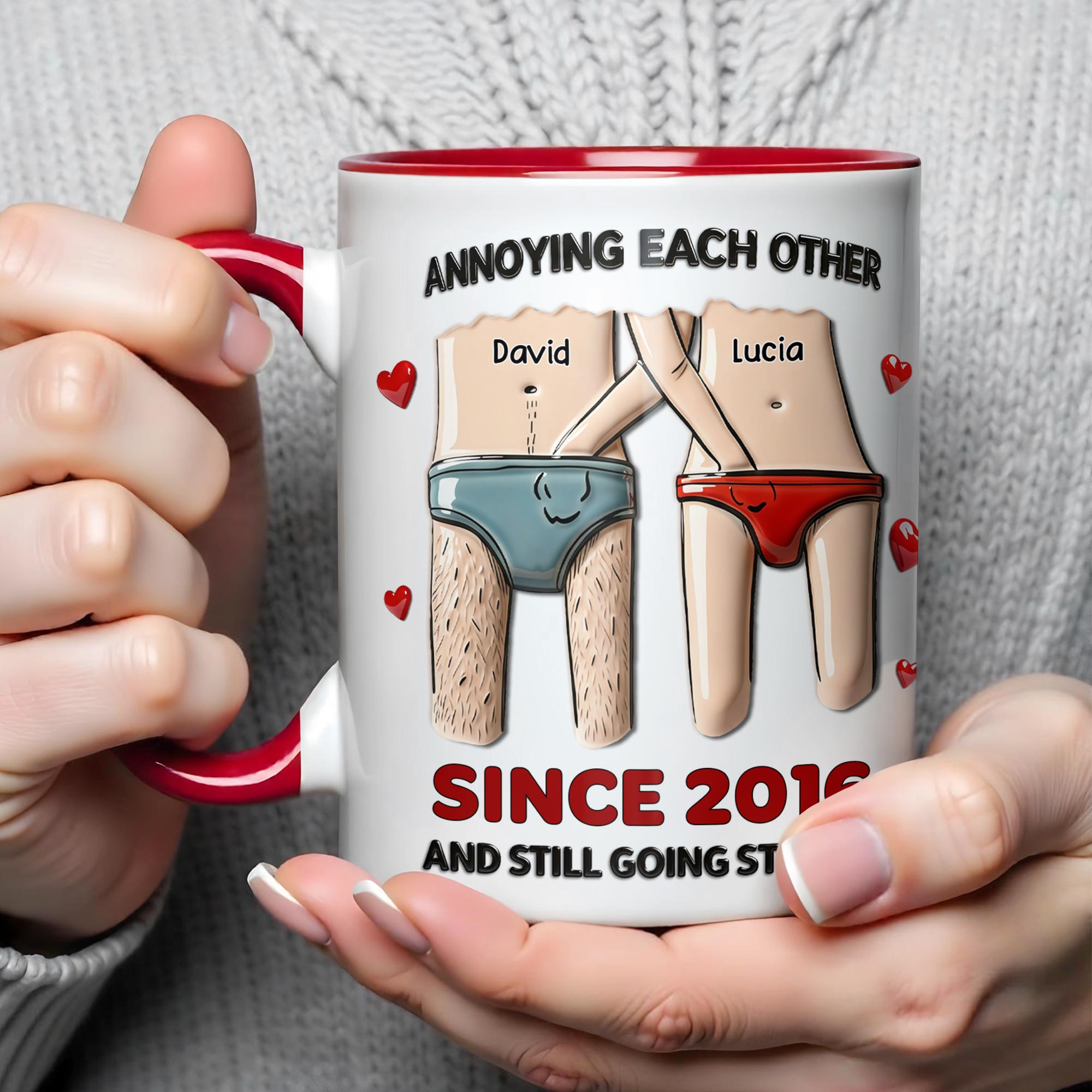 Personalized Annoying Each Other Since Accent Mug Funny Cartoon Couple Design Cup Gifts - Image 6