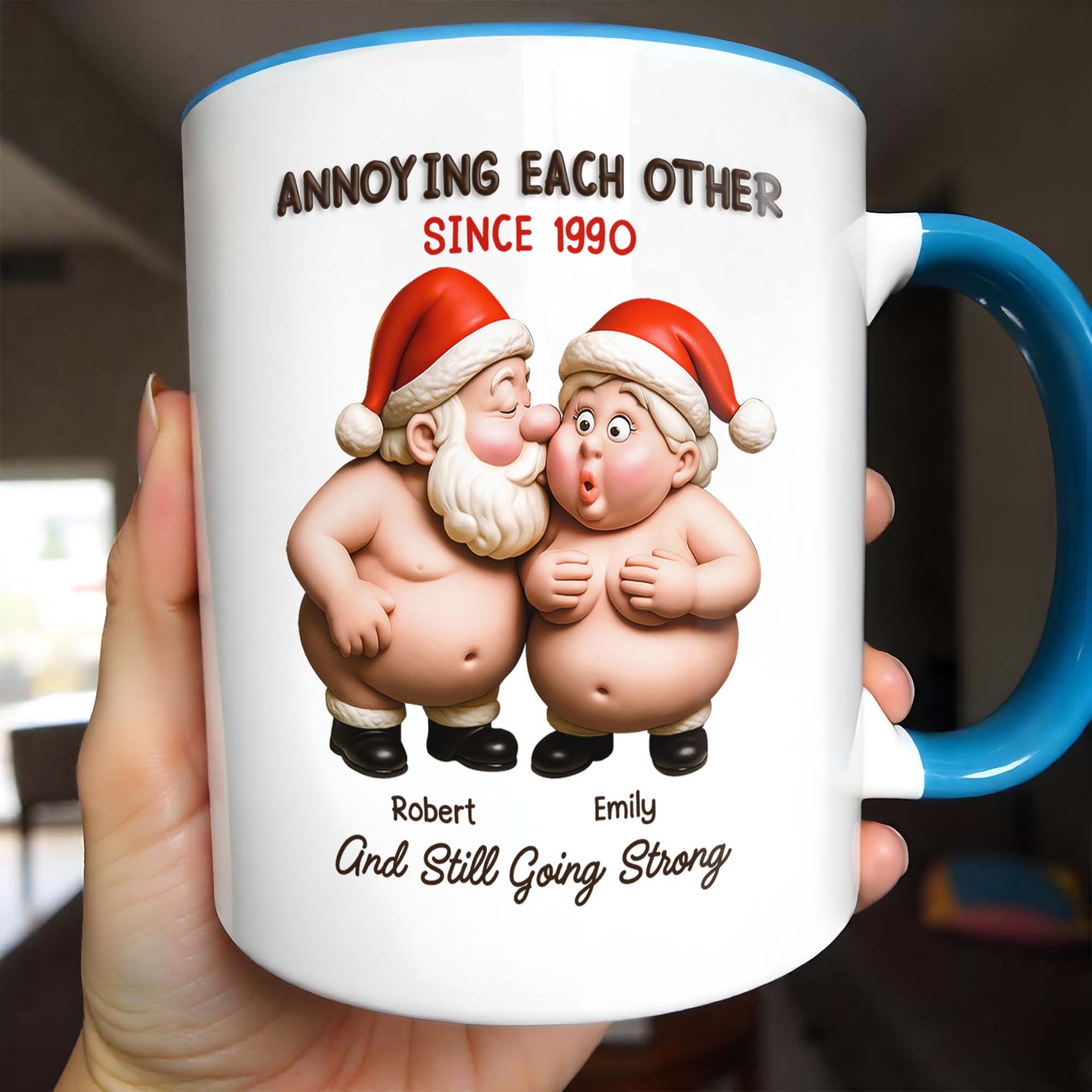 Personalized Annoying Each Other Since Celebrating Love Accent Mug Christmas Gifts For Couples - Image 2