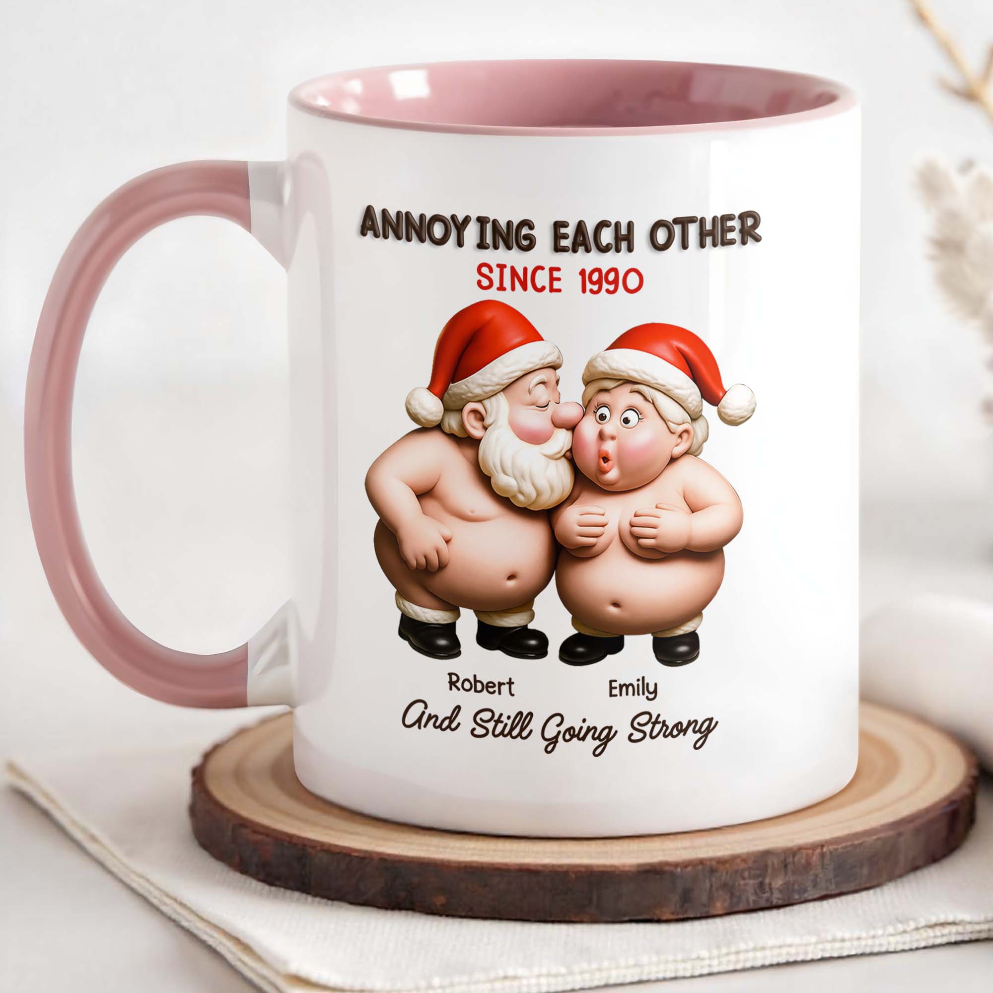 Personalized Annoying Each Other Since Celebrating Love Accent Mug Christmas Gifts For Couples - Image 3