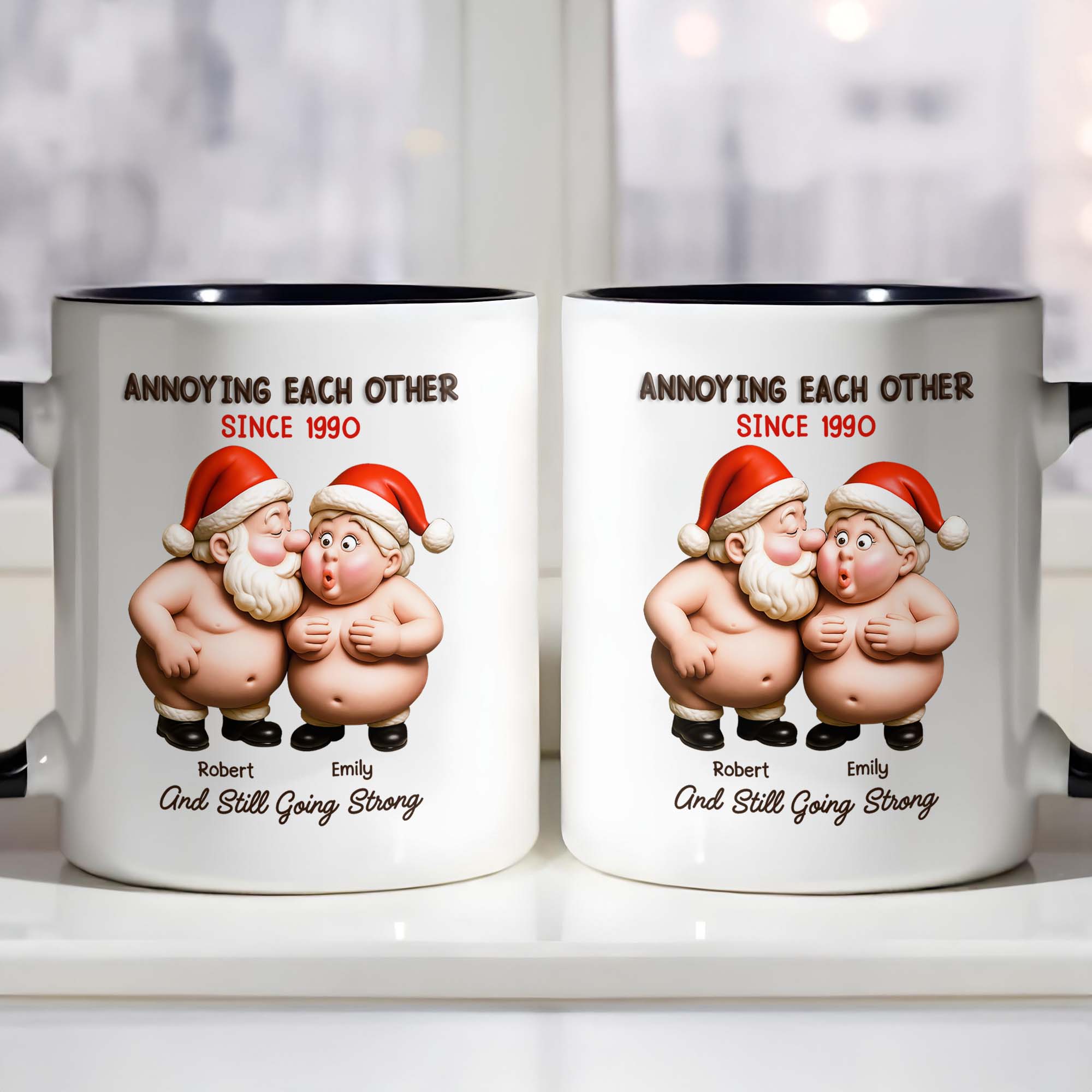 Personalized Annoying Each Other Since Celebrating Love Accent Mug Christmas Gifts For Couples