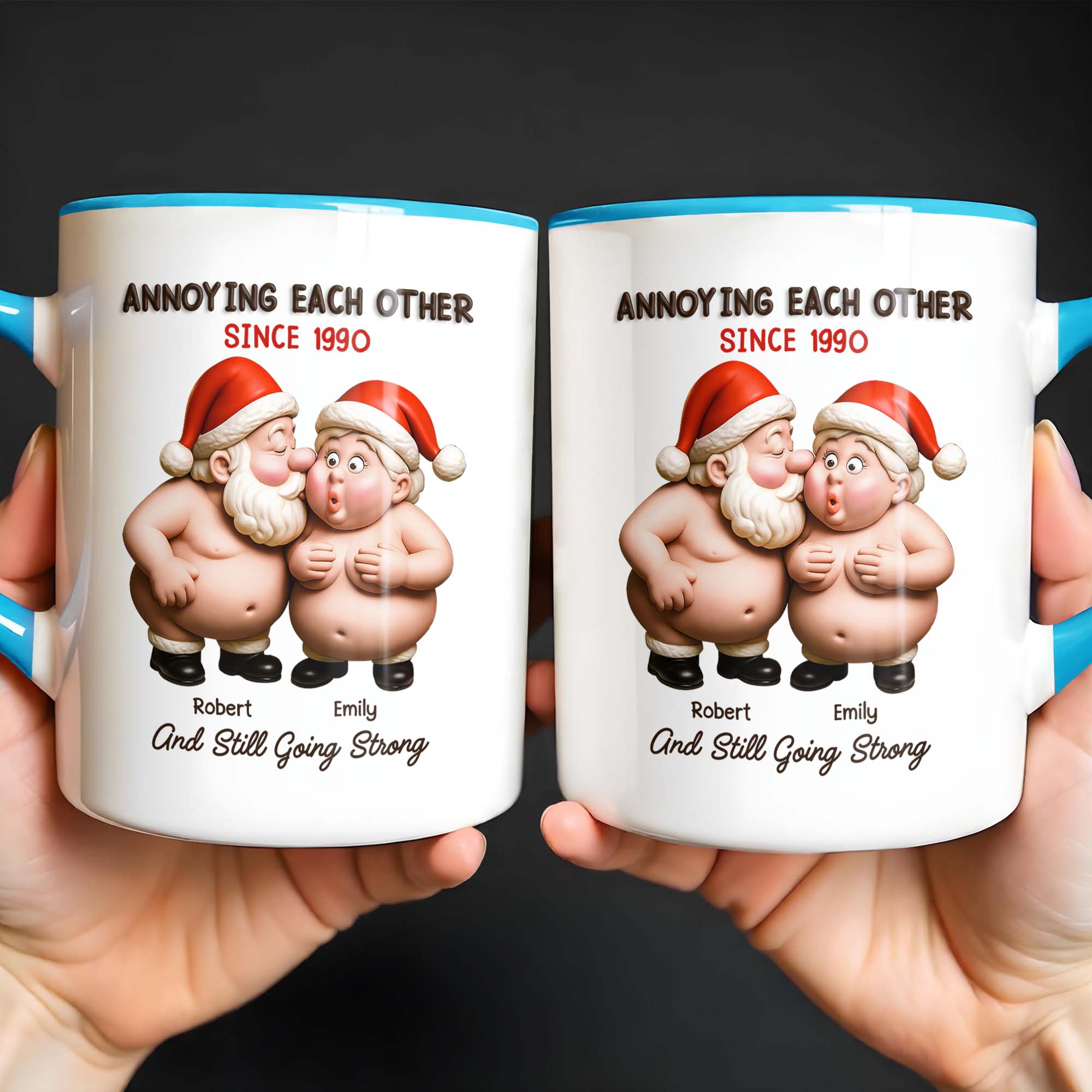 Personalized Annoying Each Other Since Celebrating Love Accent Mug Christmas Gifts For Couples - Image 5