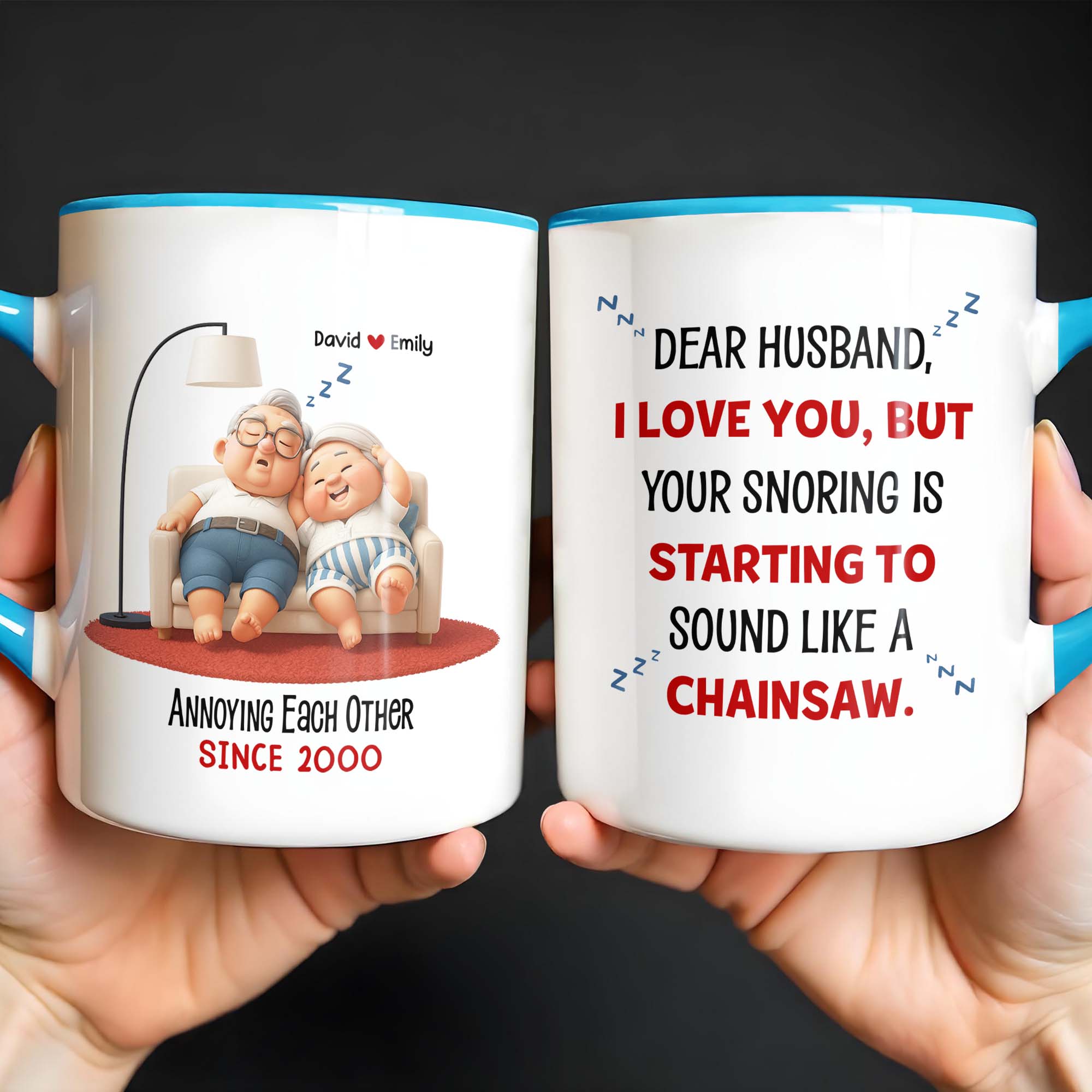 Personalized Annoying Each Other Since Couple On A Couch Accent Mug Best Gifts For Couples - Image 2