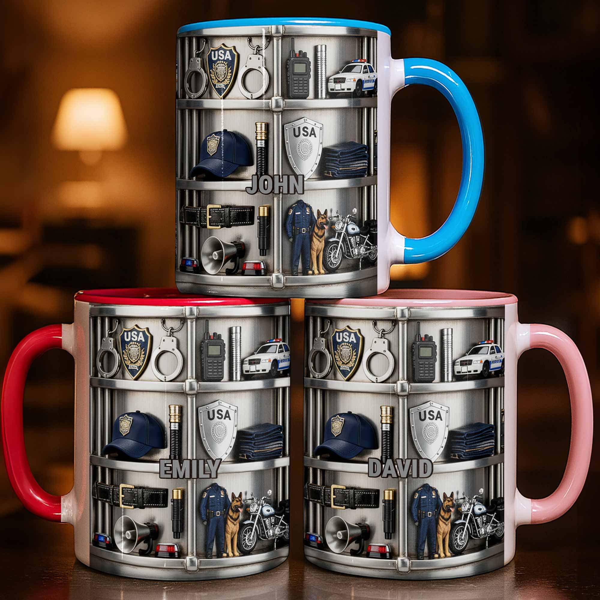 Personalized Appreciation For Law Enforcement Accent Mug Best Gifts For Police Officer - Image 2