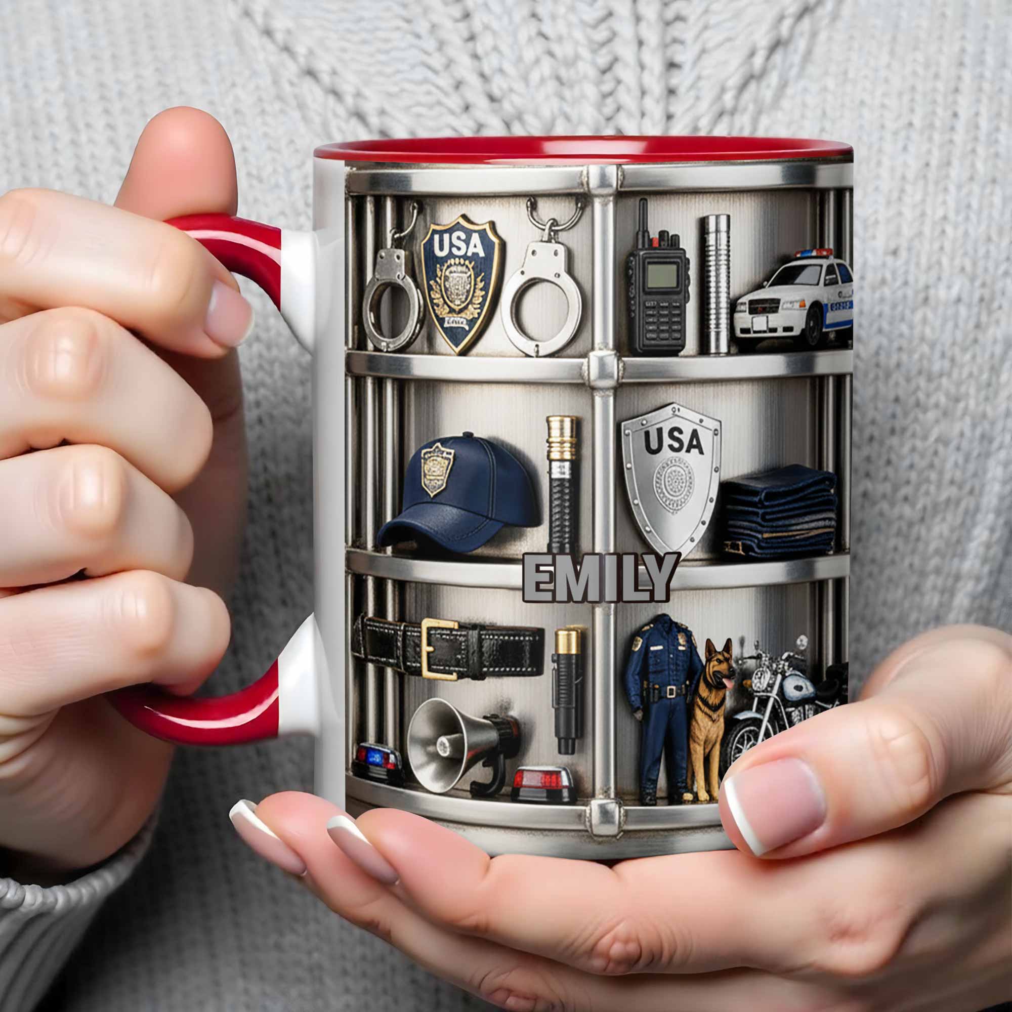 Personalized Appreciation For Law Enforcement Accent Mug Best Gifts For Police Officer - Image 4