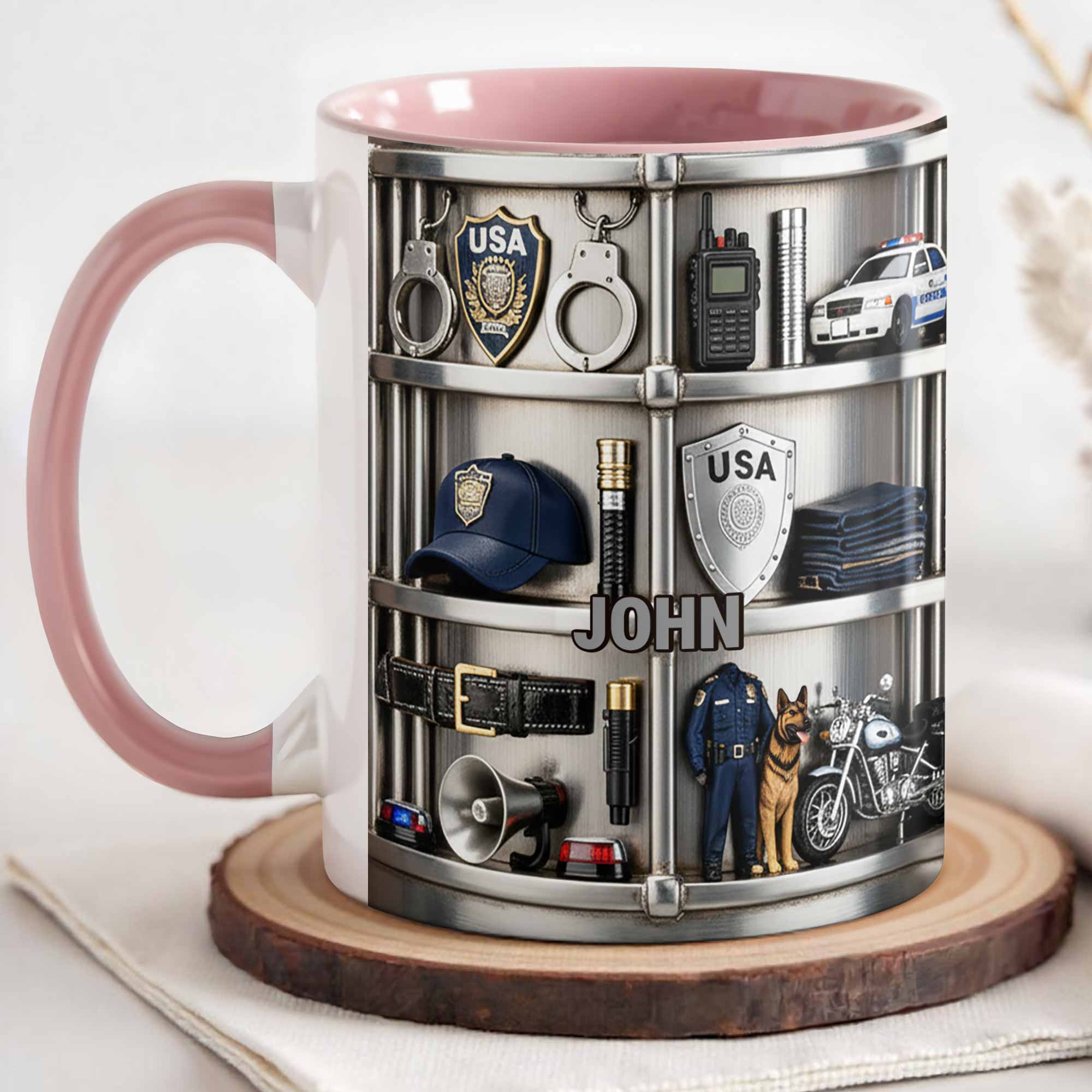 Personalized Appreciation For Law Enforcement Accent Mug Best Gifts For Police Officer - Image 3