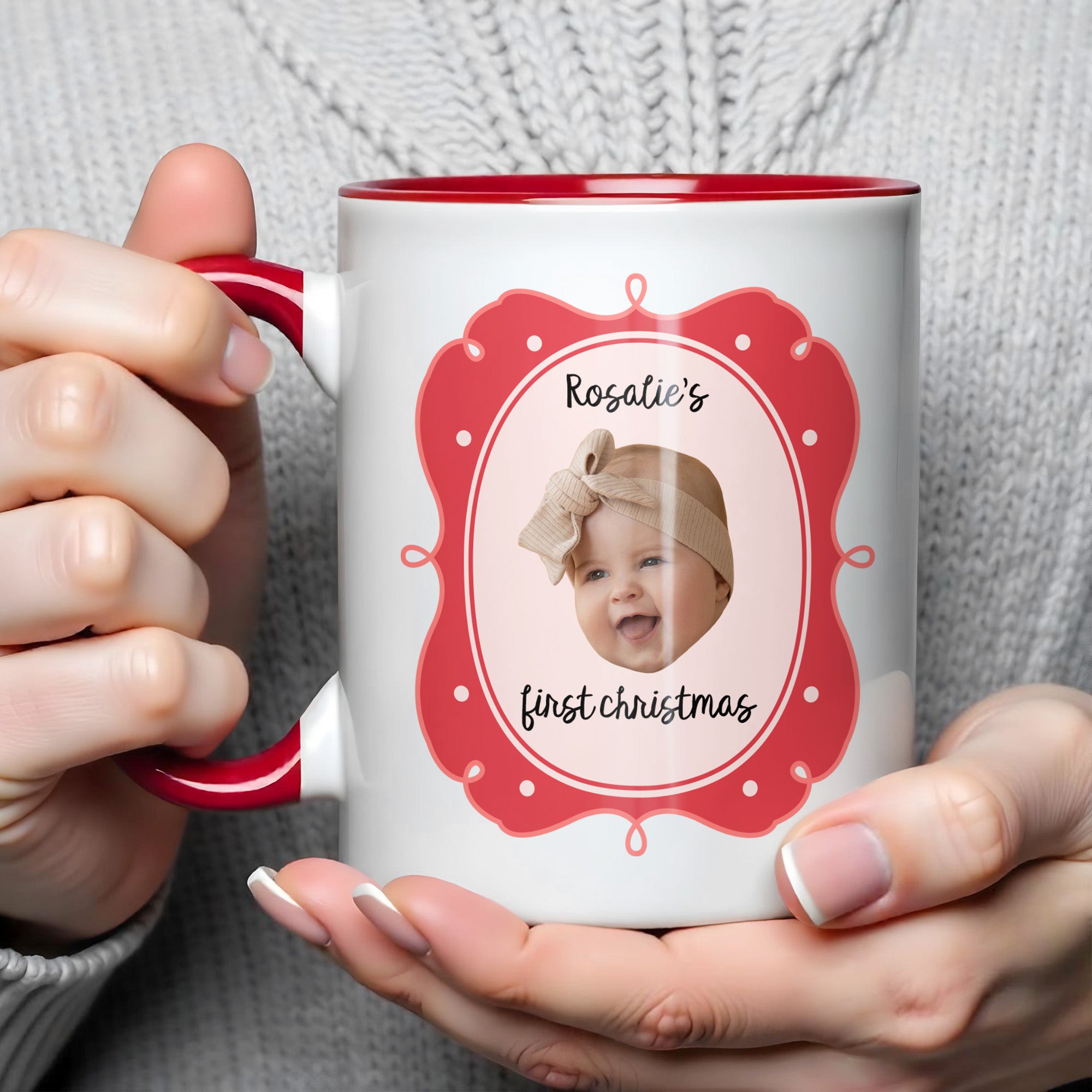 Personalized Baby First Christmas Accent Mug Best Xmas Gifts For Baby - Image 4