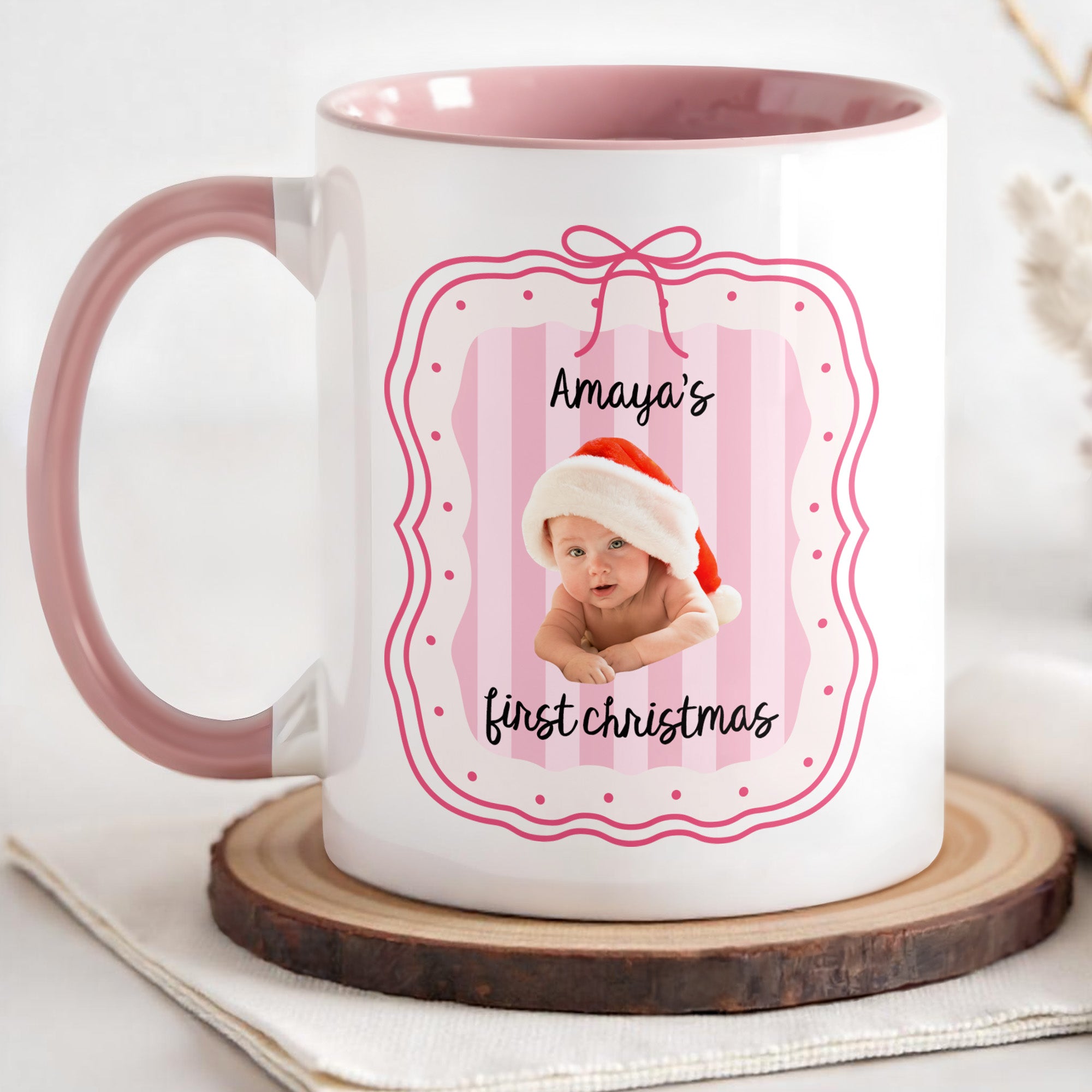 Personalized Baby First Christmas Accent Mug Best Xmas Gifts For Baby - Image 3