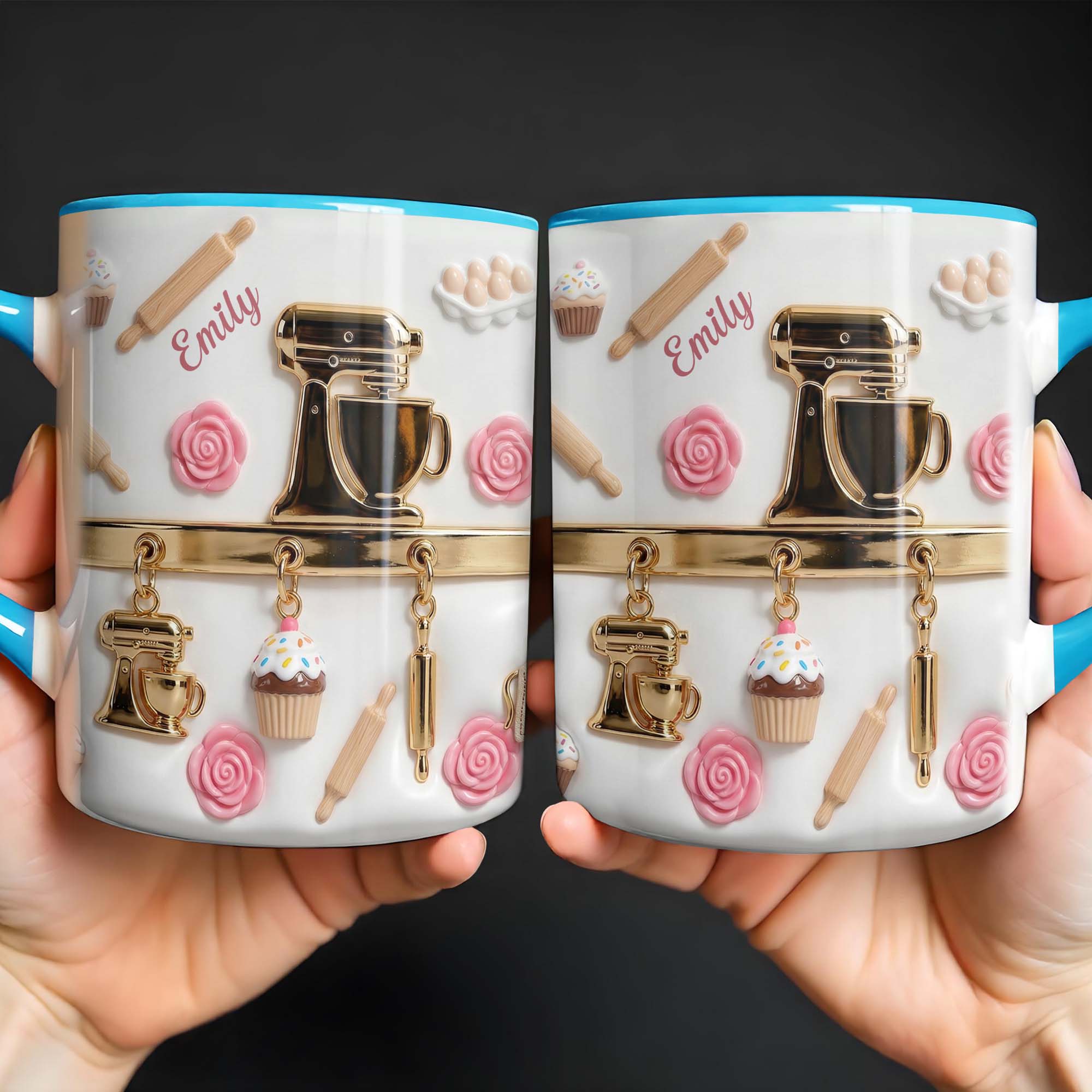 Personalized Baking Lover Accent Mug Cute Kitchen Tools Coffee Cup Gift For Bakers - Image 2