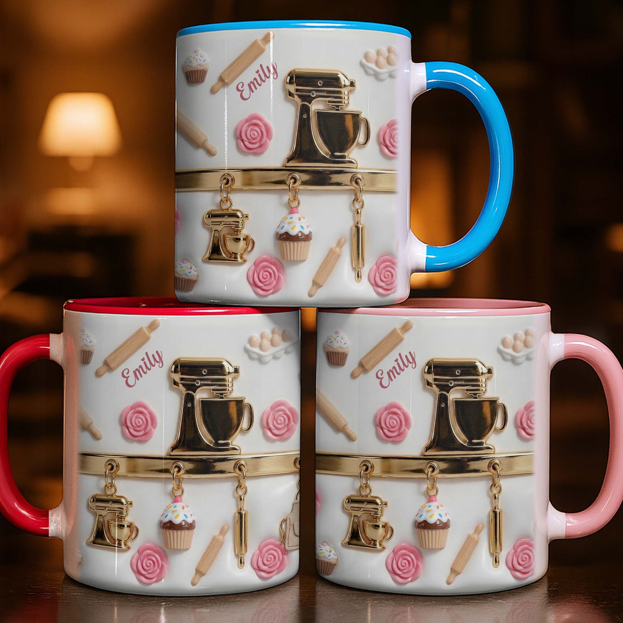 Personalized Baking Lover Accent Mug Cute Kitchen Tools Coffee Cup Gift For Bakers - Image 7