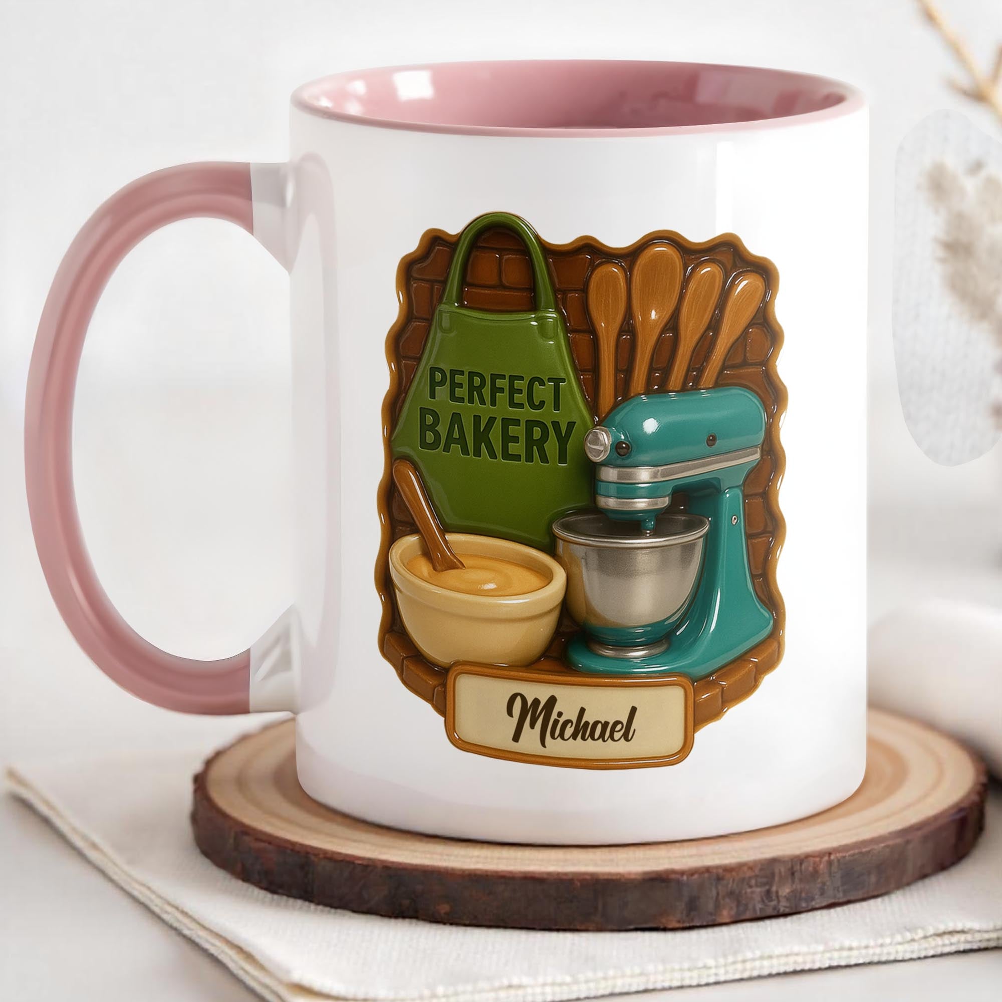 Personalized Baking Tools Accent Mug Best Gifts For Baking Lovers - Image 3