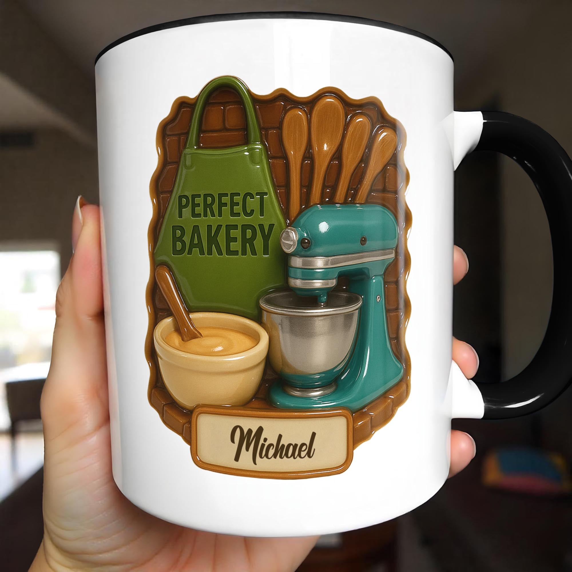 Personalized Baking Tools Accent Mug Best Gifts For Baking Lovers - Image 4
