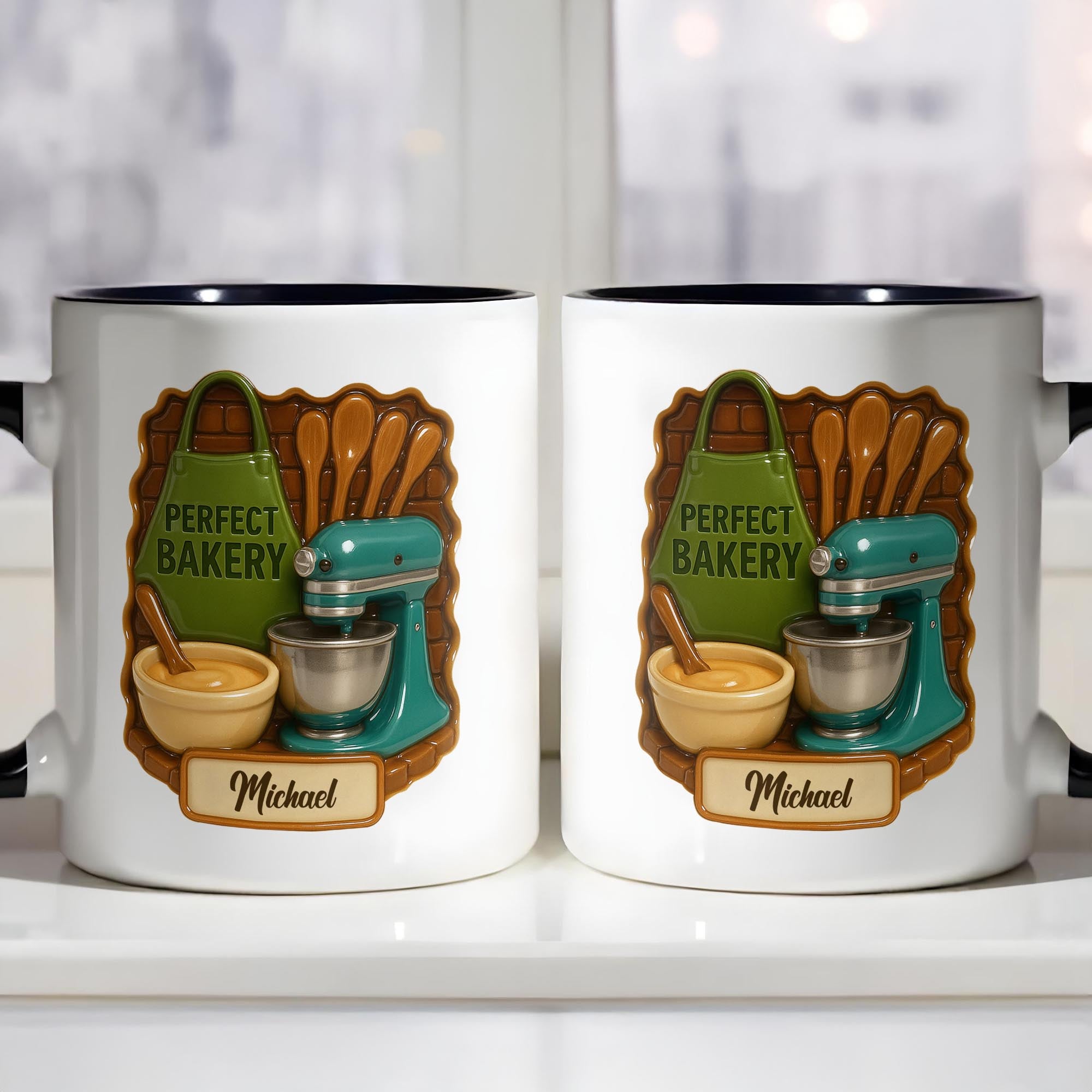 Personalized Baking Tools Accent Mug Best Gifts For Baking Lovers - Image 2