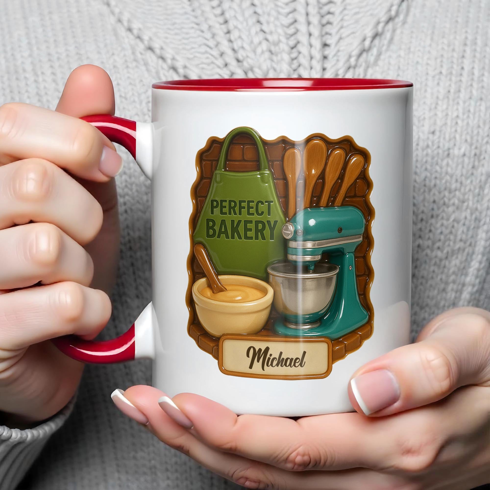 Personalized Baking Tools Accent Mug Best Gifts For Baking Lovers - Image 5