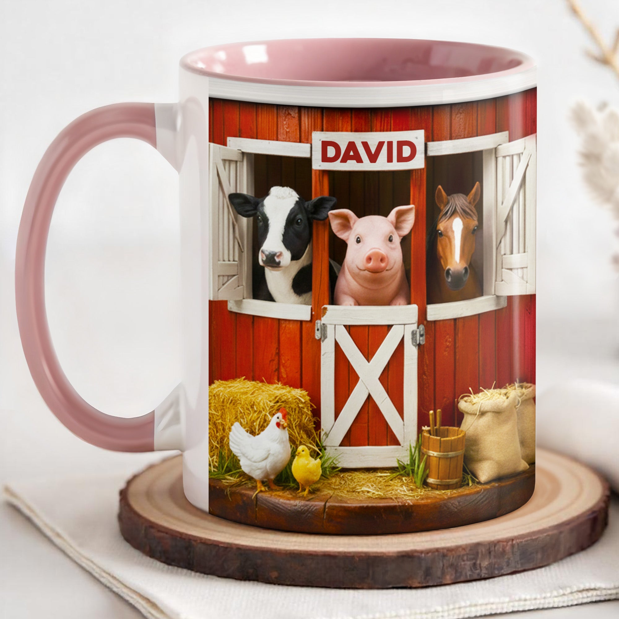 Personalized Barnyard Animal Accent Mug Great Gifts For Farmers - Image 3