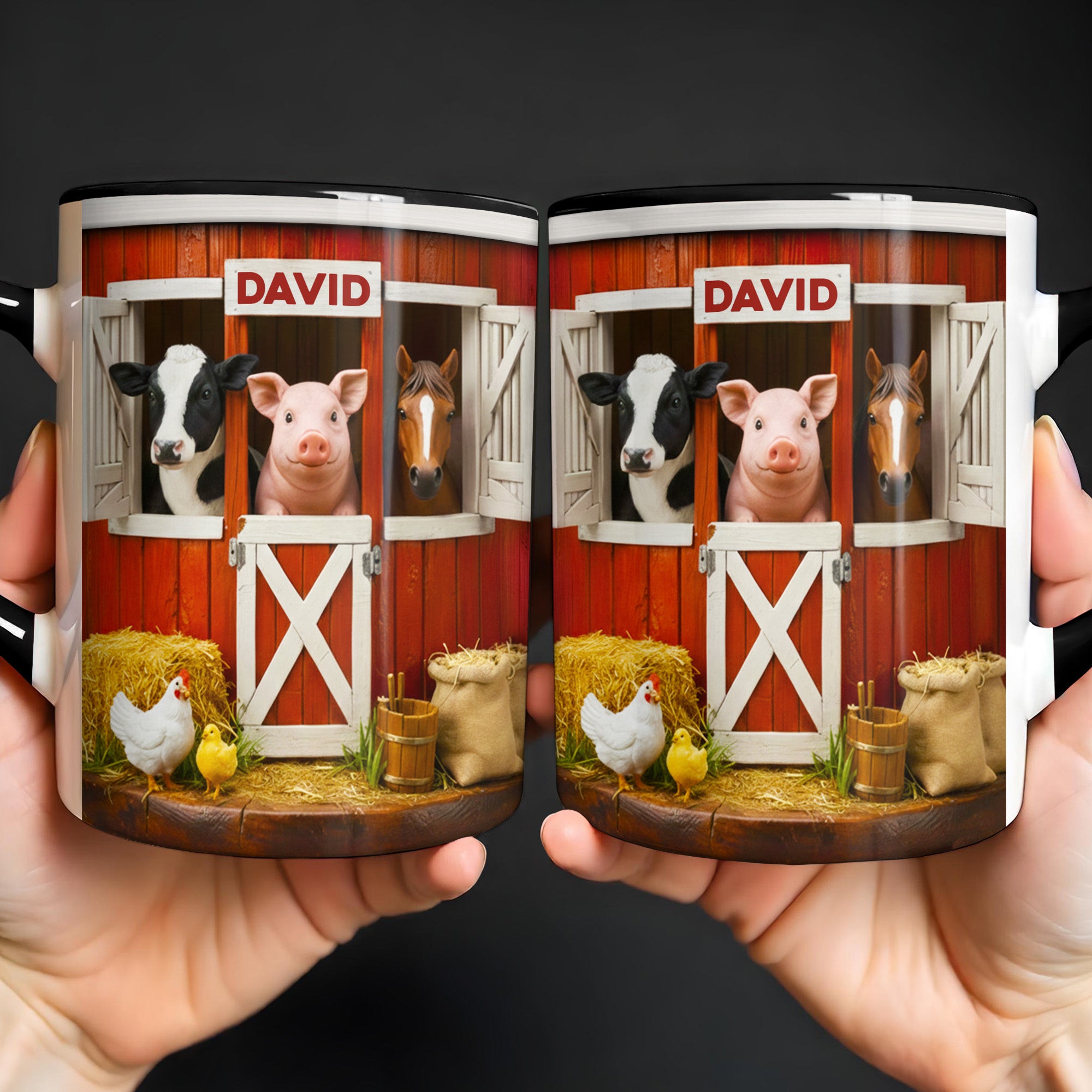 Personalized Barnyard Animal Accent Mug Great Gifts For Farmers - Image 4
