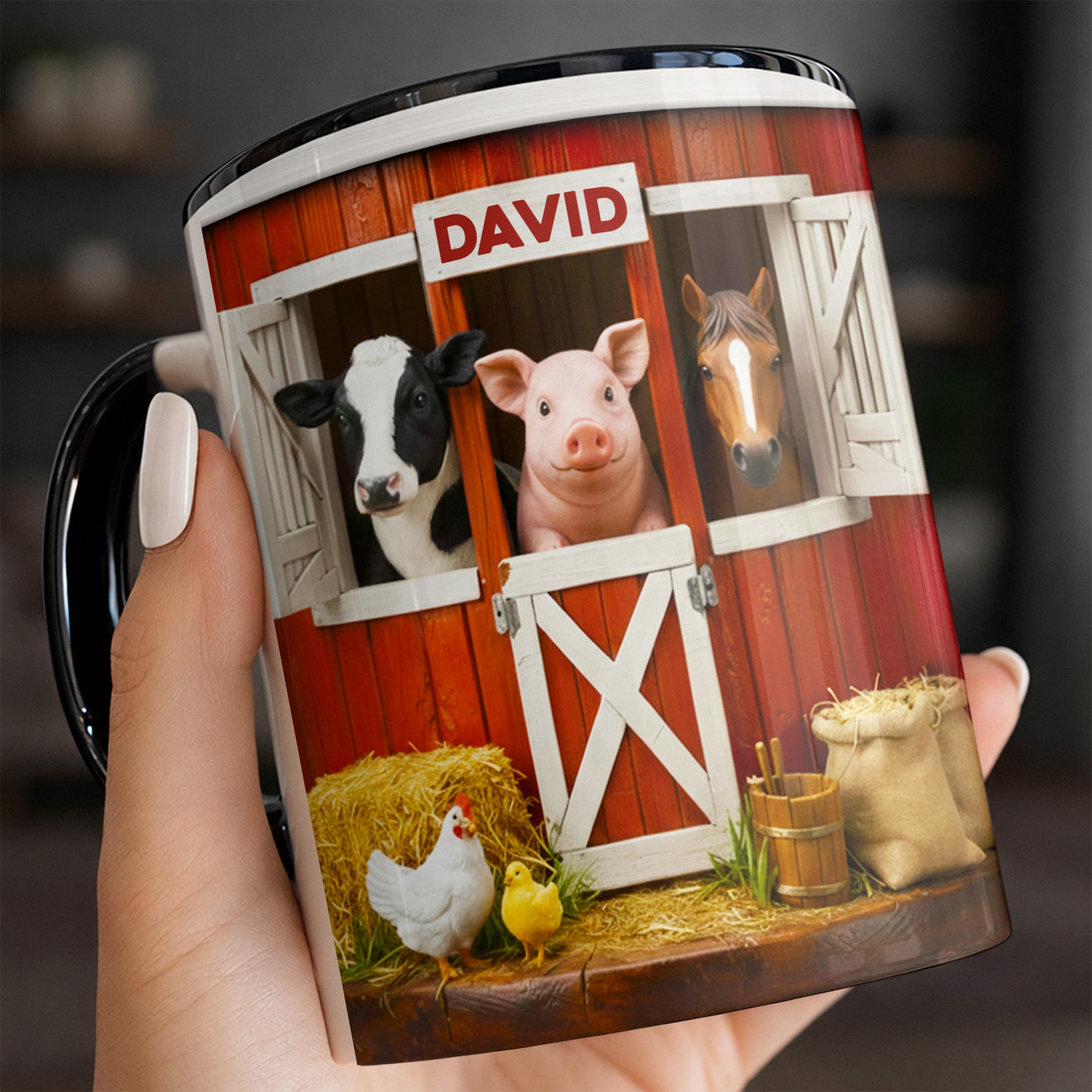 Personalized Barnyard Animal Accent Mug Great Gifts For Farmers - Image 6