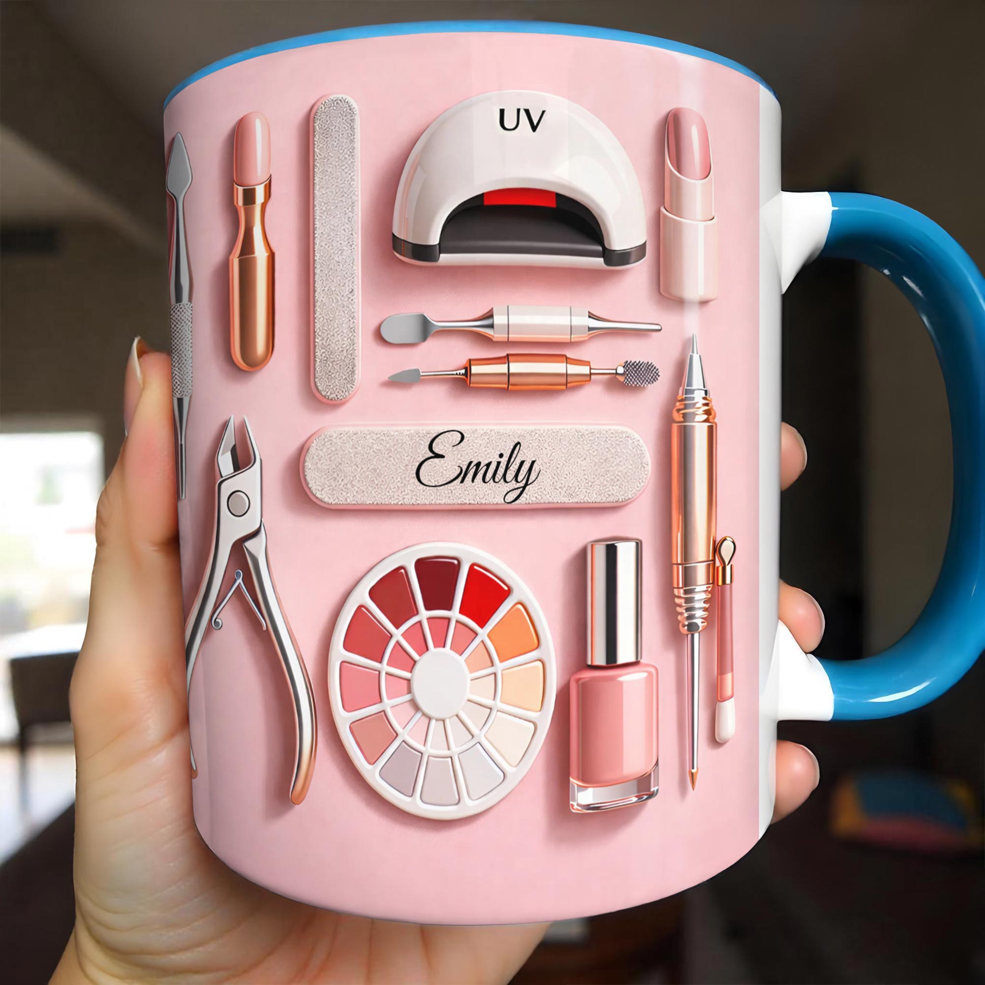Personalized Beauty And Care Essentials Accent Mug Best Gifts For Beauty Lovers - Image 2