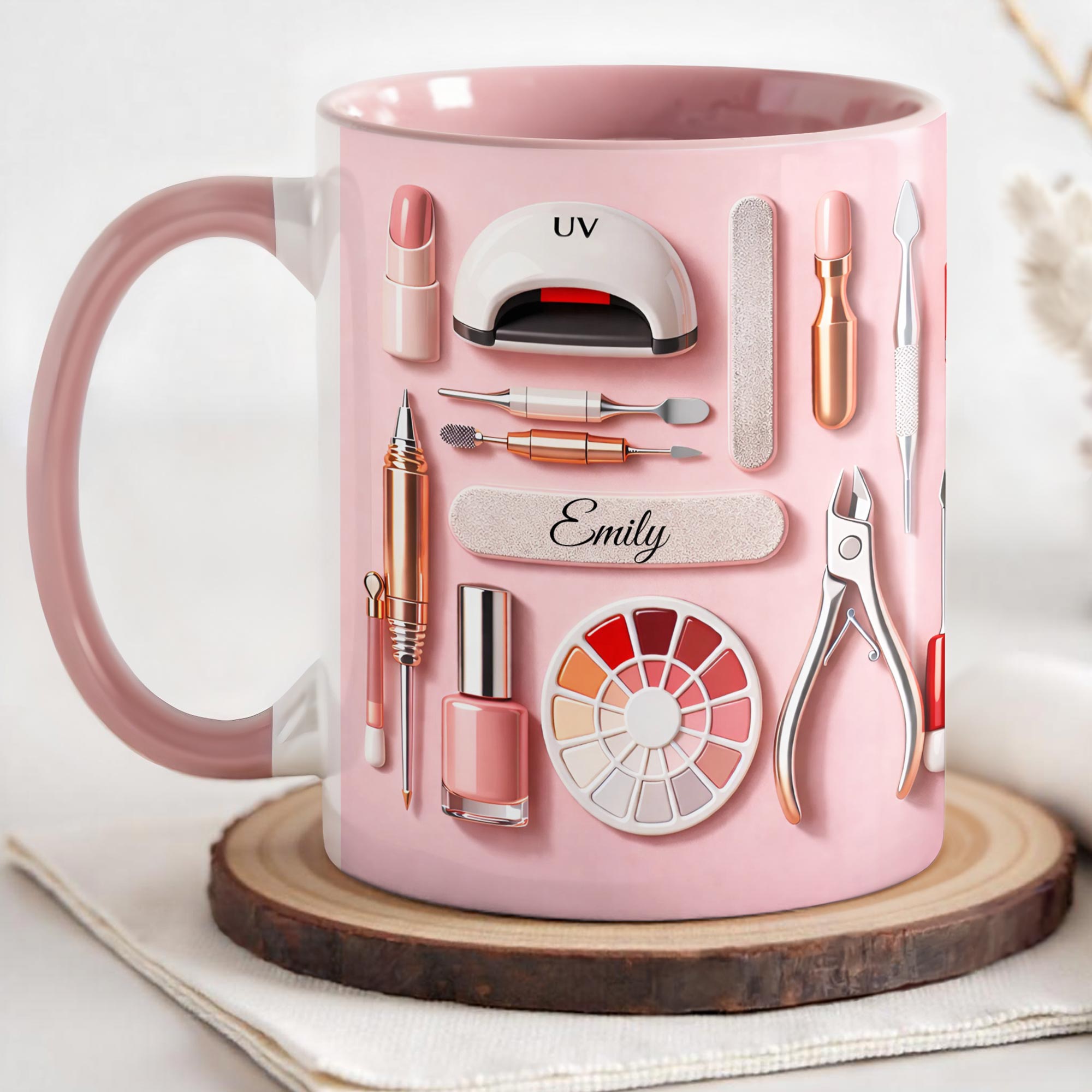 Personalized Beauty And Care Essentials Accent Mug Best Gifts For Beauty Lovers - Image 3