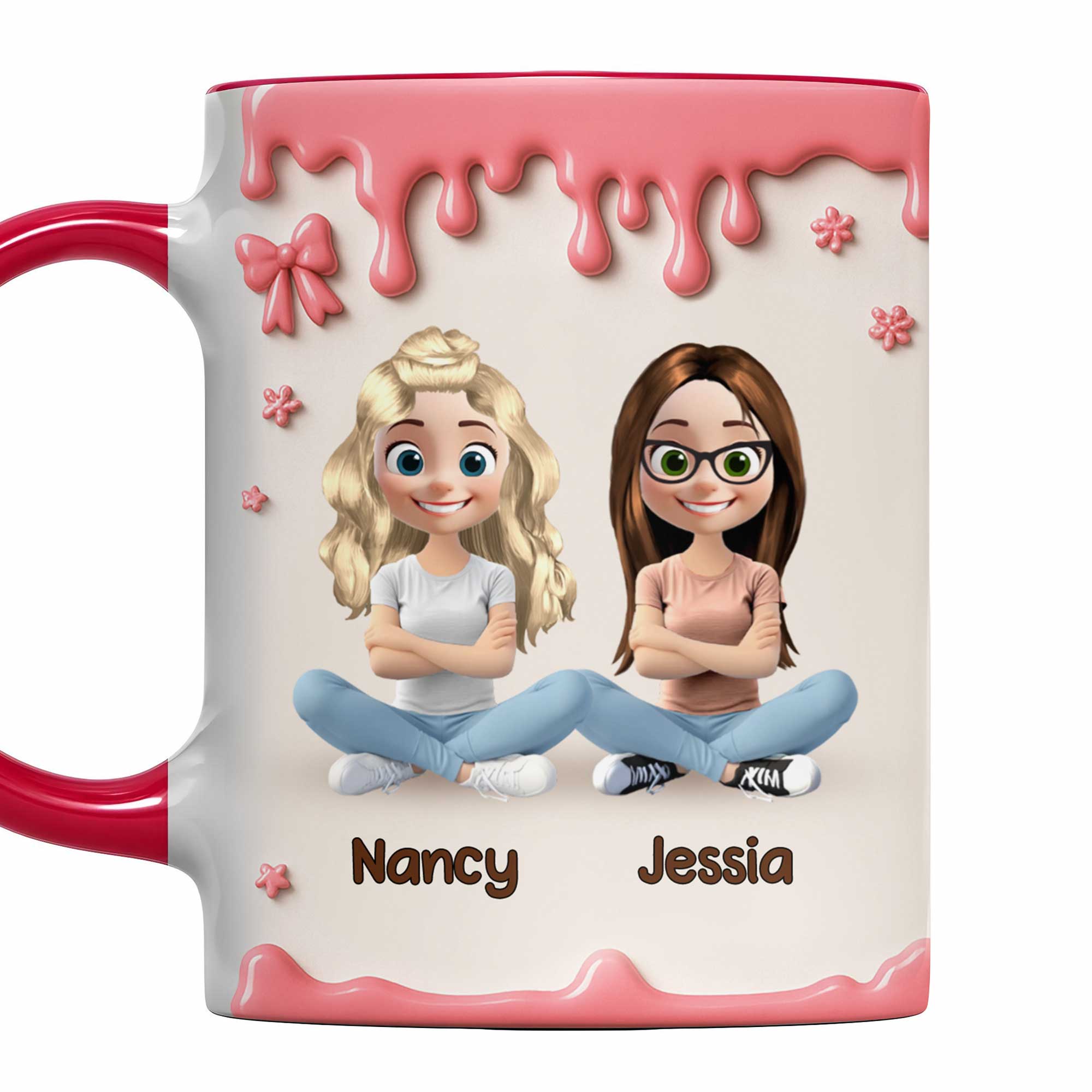 Personalized Best Bitches In Town Accent Mug Christmas Gifts For Besties - Image 5