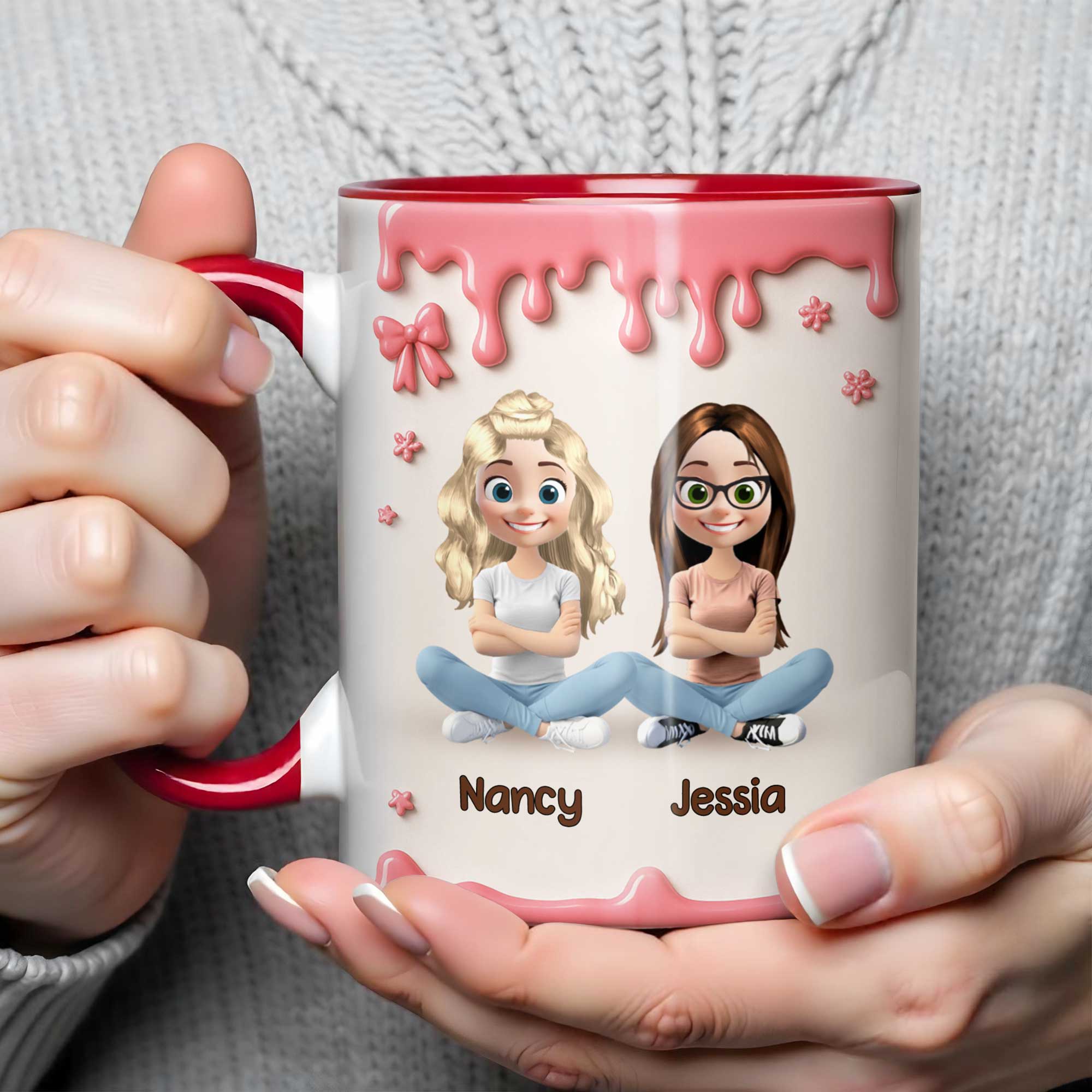 Personalized Best Bitches In Town Accent Mug Christmas Gifts For Besties - Image 4