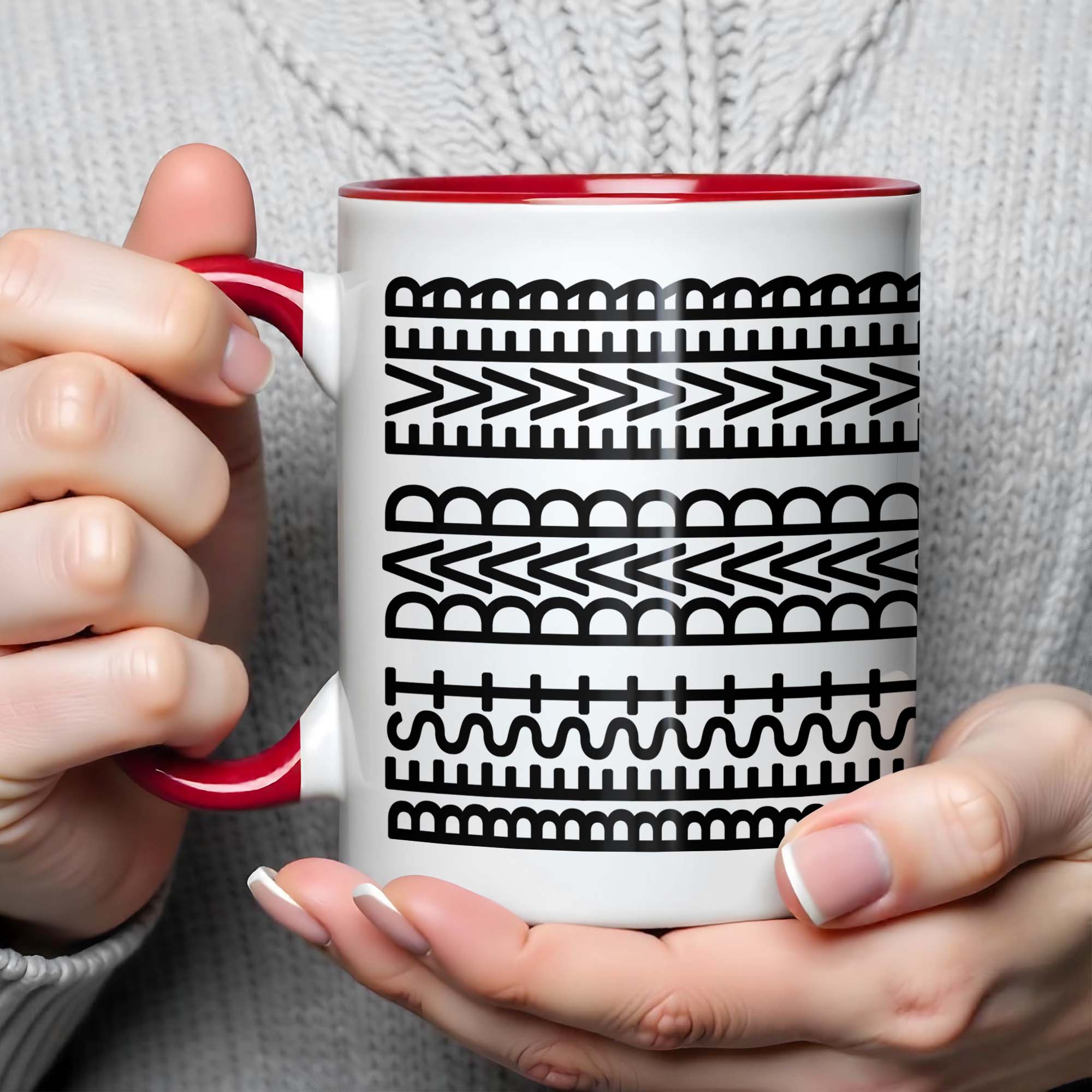 Personalized Best Dad Ever With Tribal Patterns Accent Mug Father's Day Gifts Ideas - Image 3